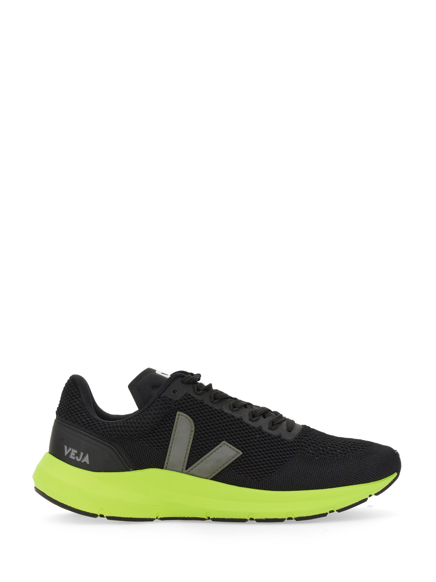 Shop Veja Marlin Lt V-knit Fluo Sneaker In Black