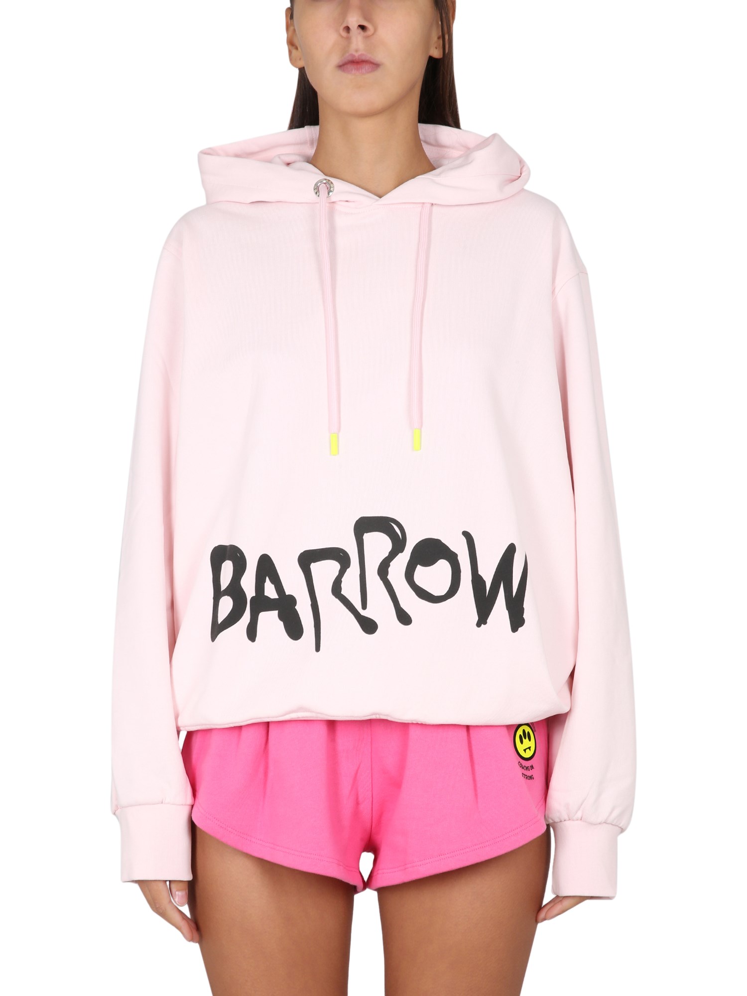 Shop Barrow Sweatshirt With Logo Print In Pink