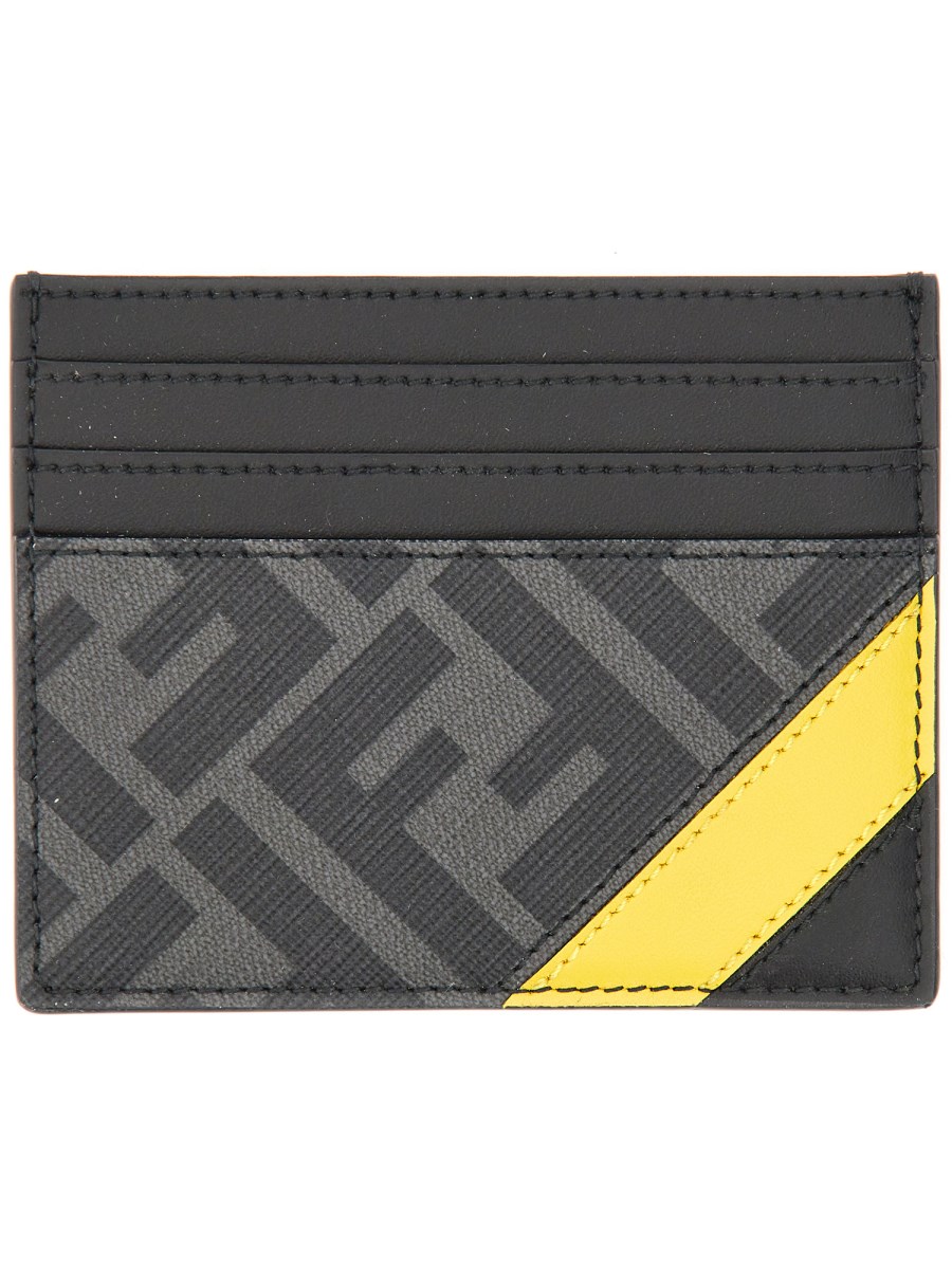 Fendi logo outlet card holder