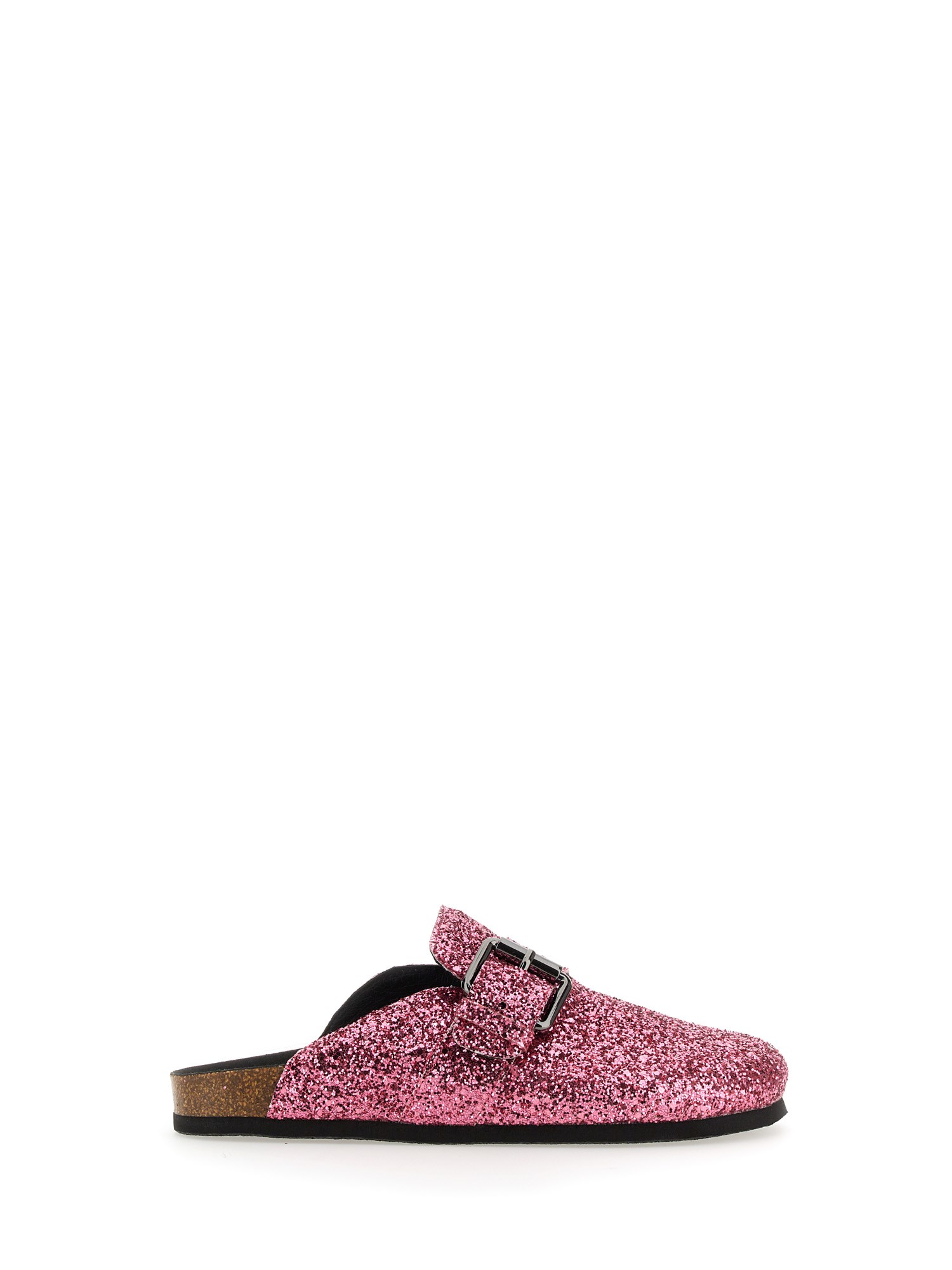 Shop Philosophy Di Lorenzo Serafini Sandal With Glitter In Fuchsia