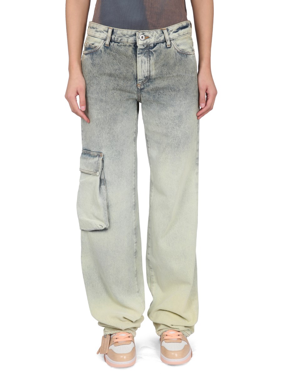 OFF-WHITE JEANS TOYBOX IN DENIM DI COTONE