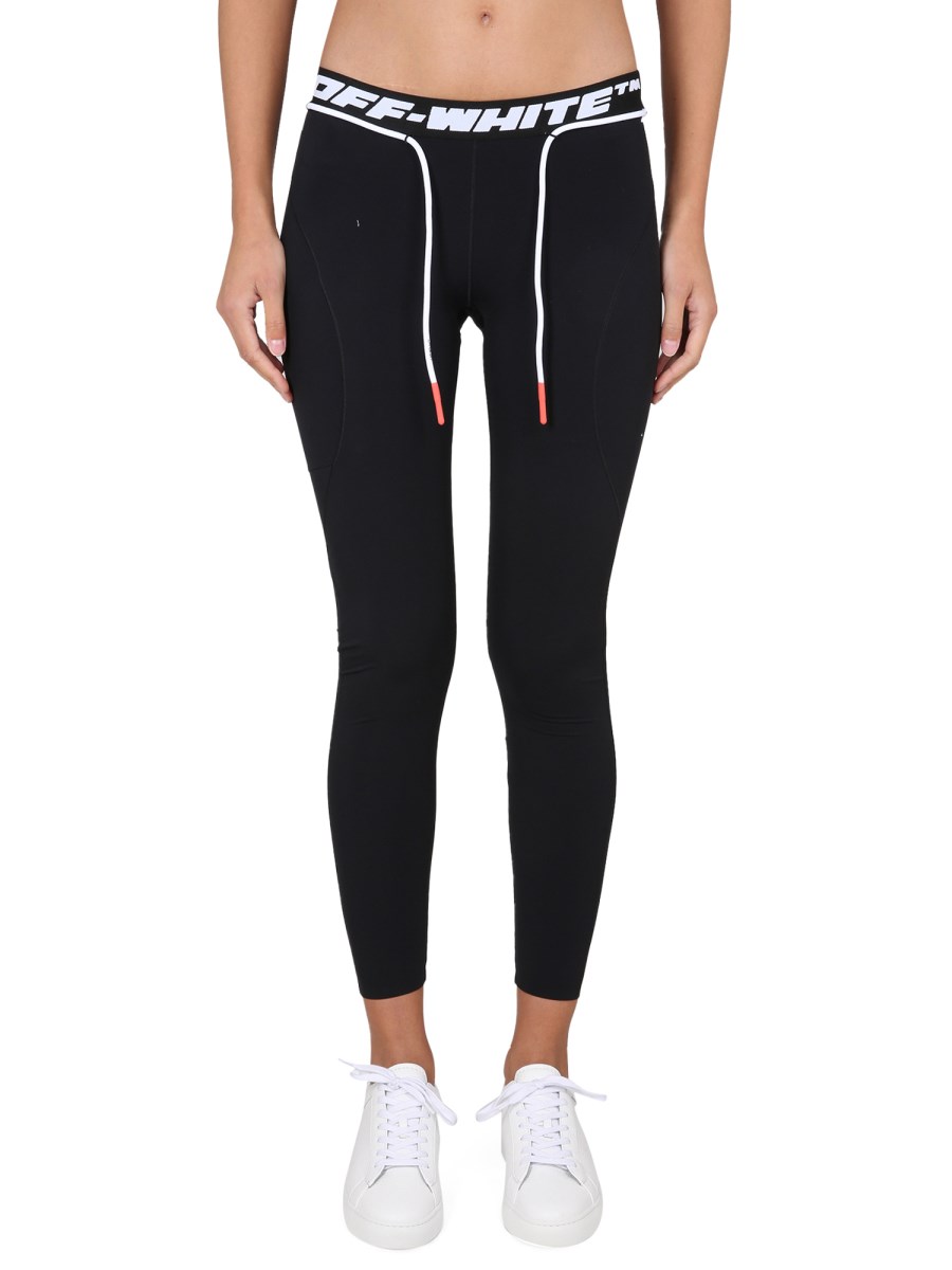 OFF-WHITE - SCUBA LEGGINGS WITH LOGO - Eleonora Bonucci