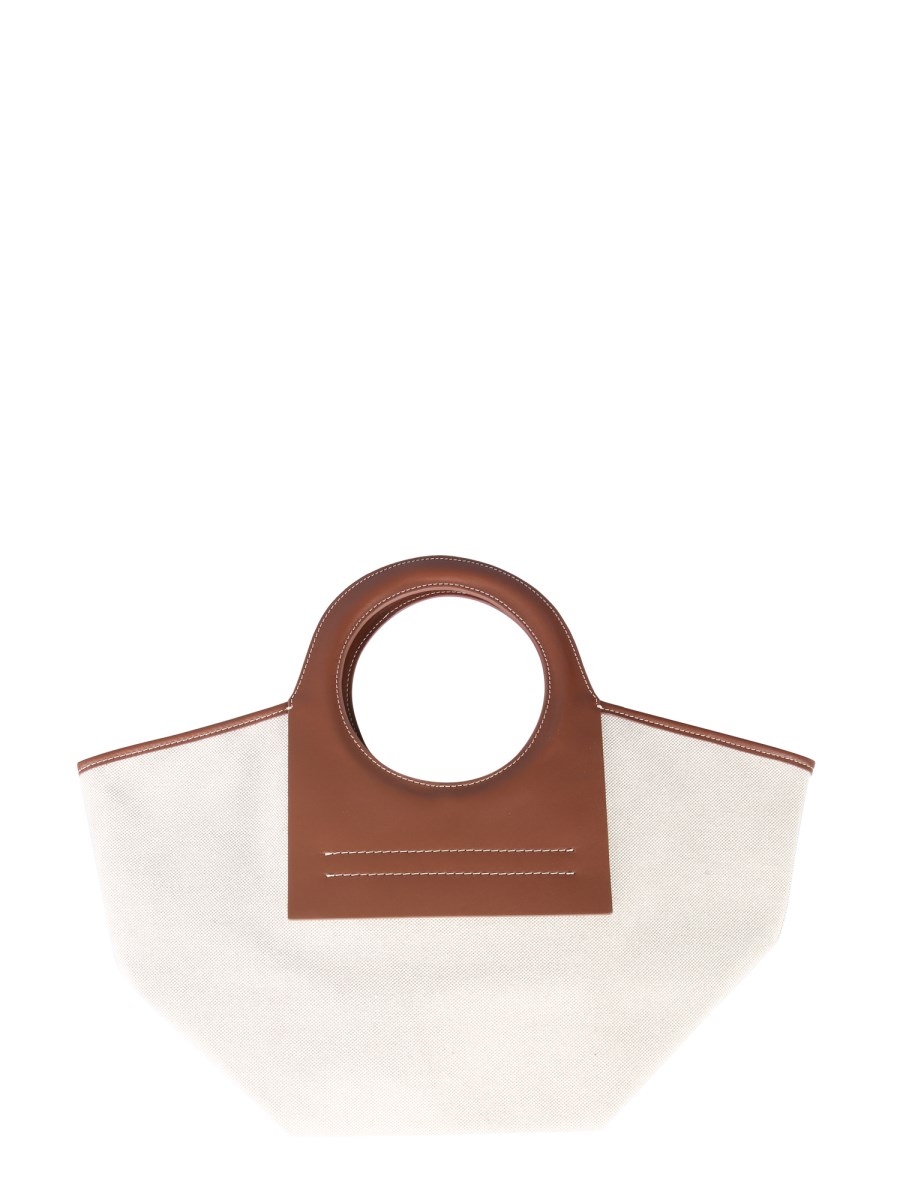 Cala bow detail small leather tote bag best sale