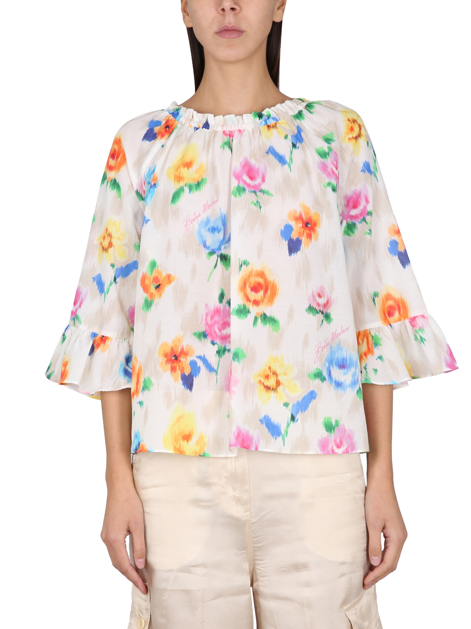 boutique moschino flower chine' blouse