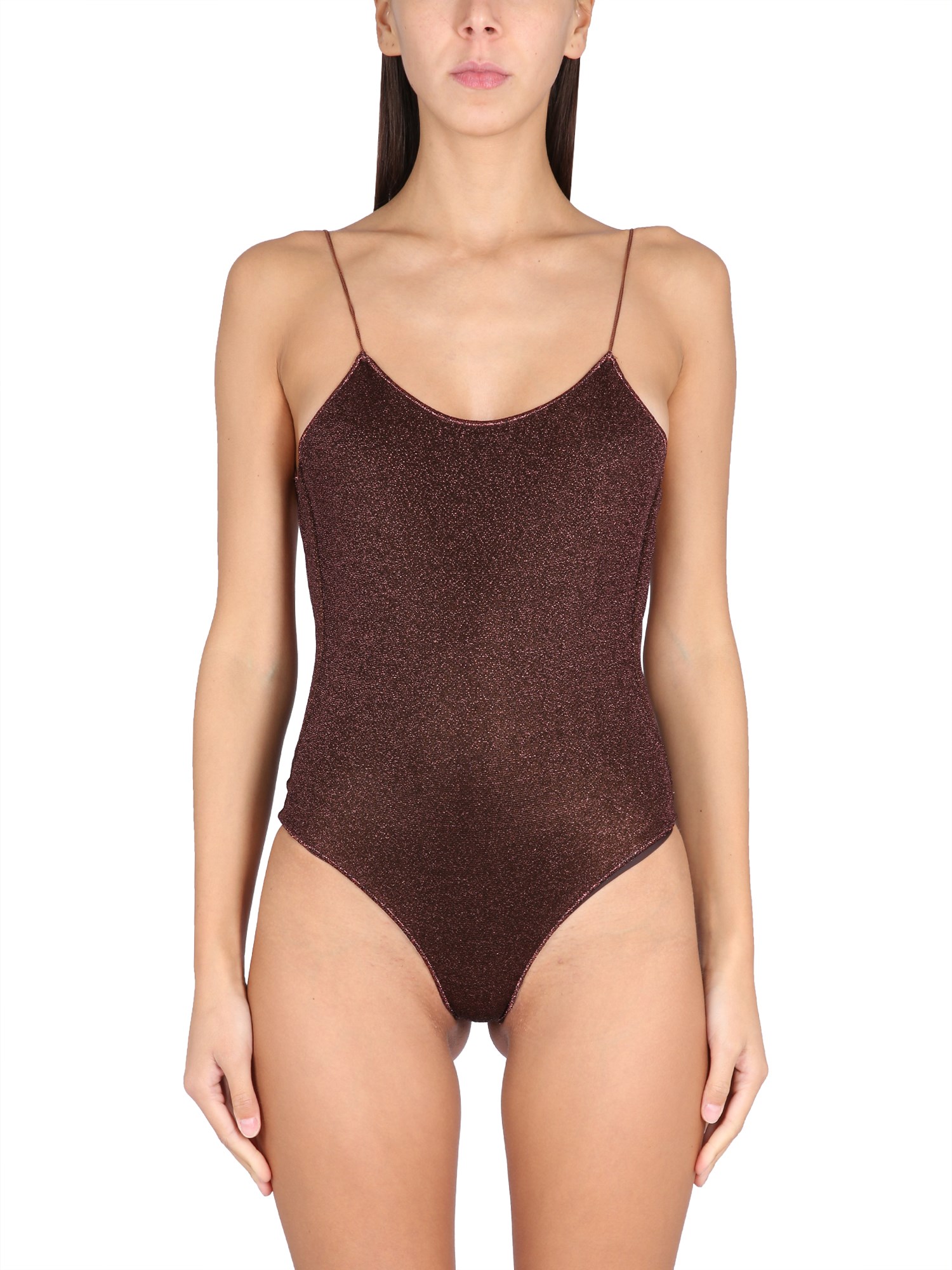 Oseree Lumiere Maillot Swimsuit In Brown