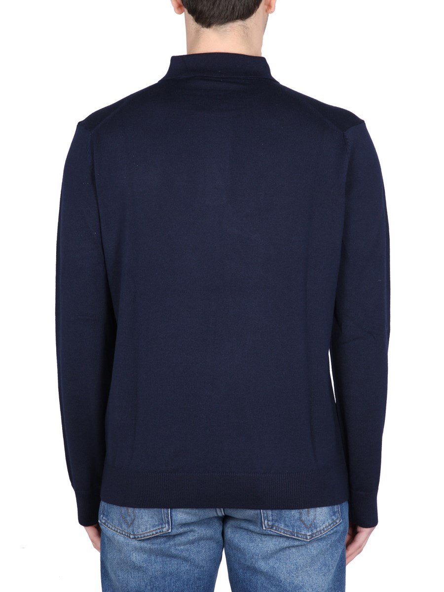 MAISON KITSUNÉ - DRESSED FOX WOOL PATCH POLO SHIRT - Eleonora Bonucci