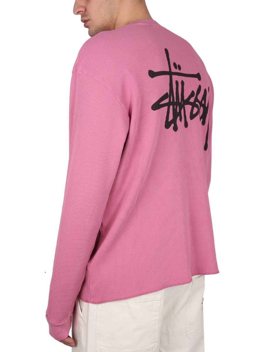 Pink stussy outlet crewneck