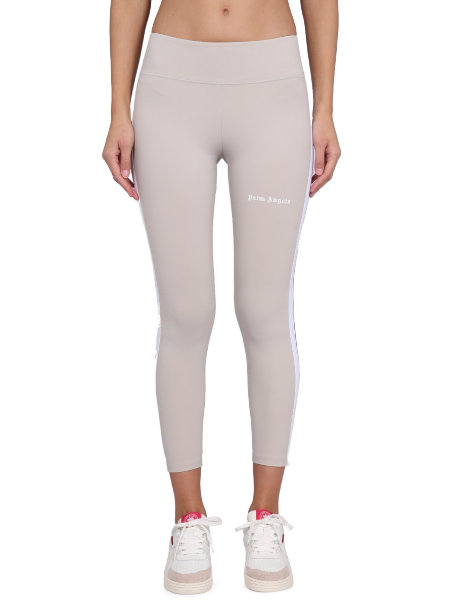 Palm Angels Leggings with logo, Women's Clothing