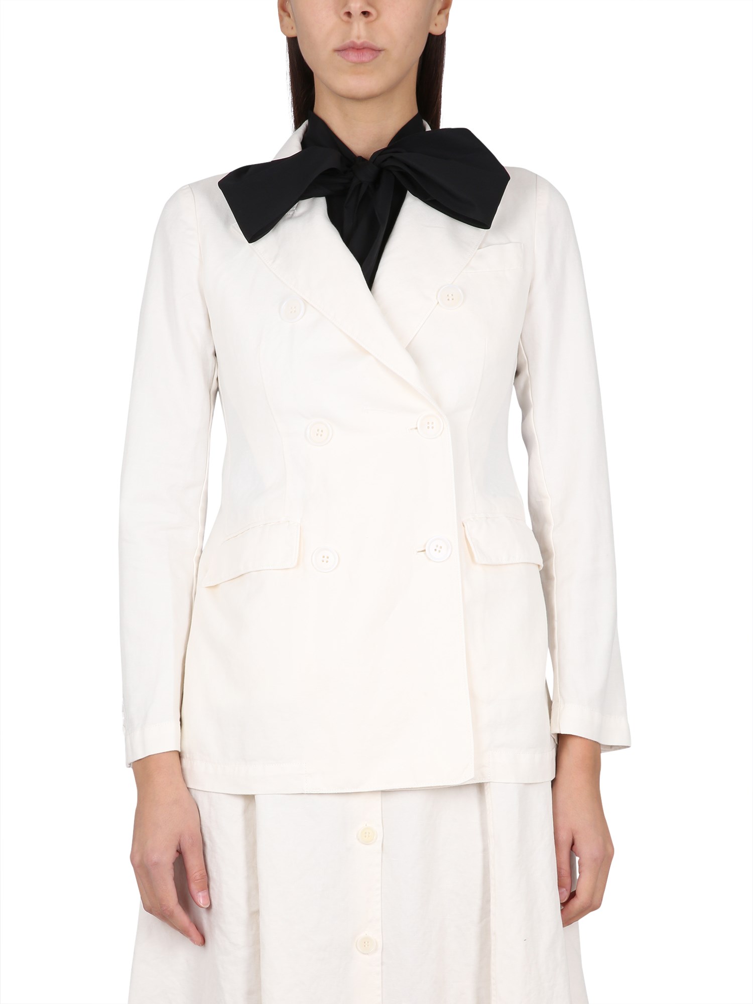Aspesi Women's Double-breasted Jacket In White