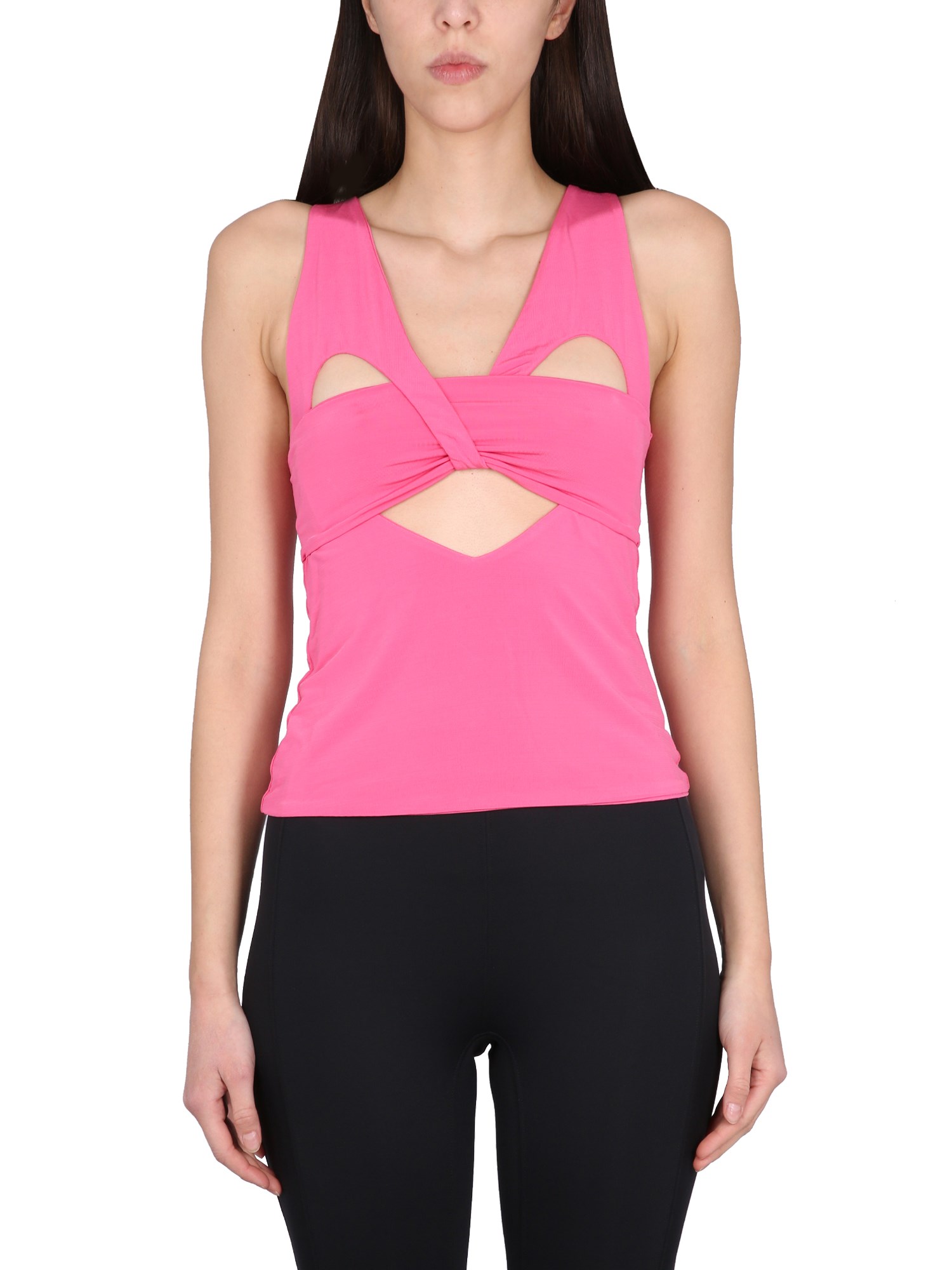 Shop Ambush Top With Cut Out Details In Fuchsia