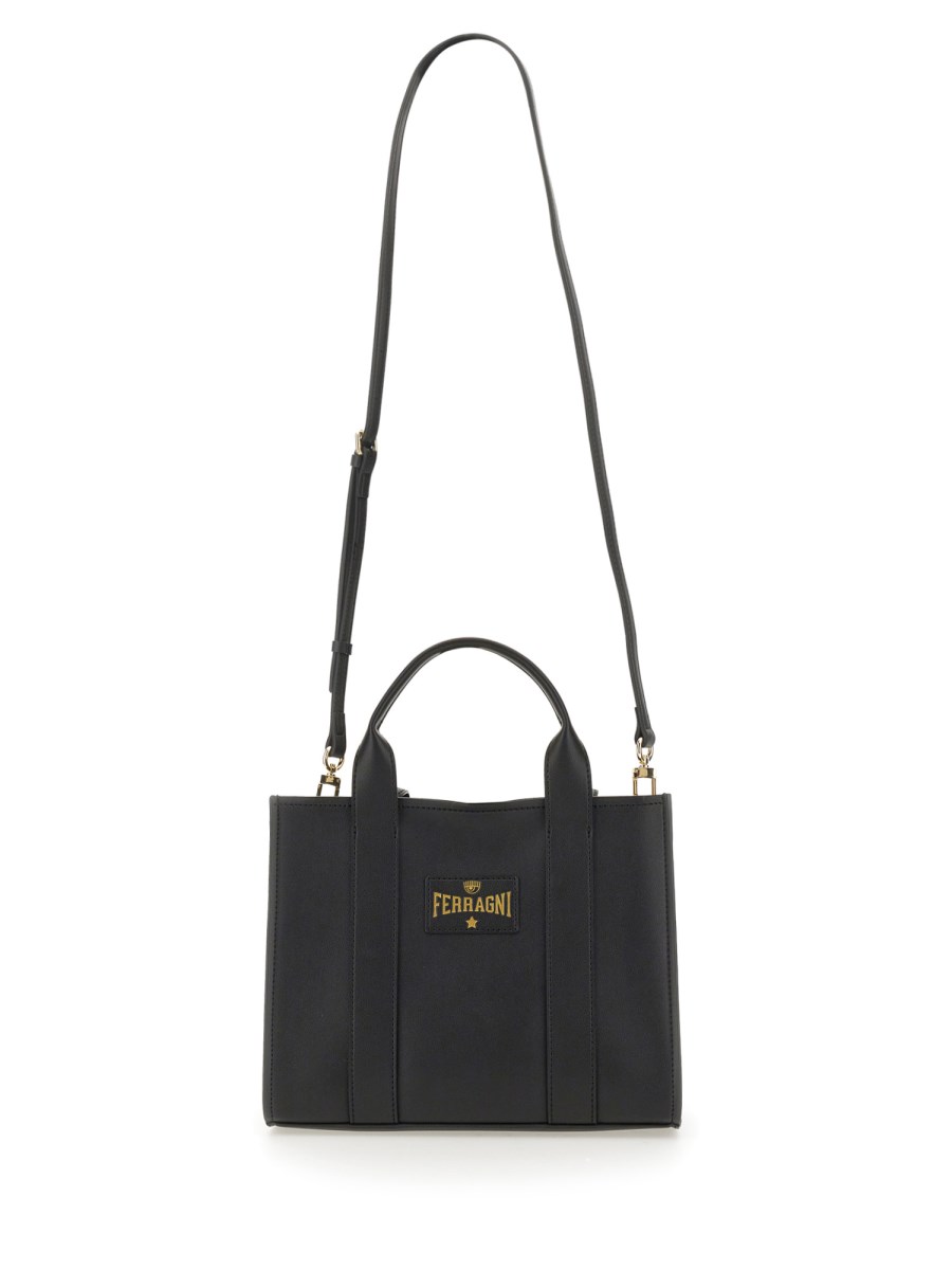 CHIARA FERRAGNI - FAUX LEATHER TOTE BAG WITH SHOULDER STRAP - Eleonora  Bonucci