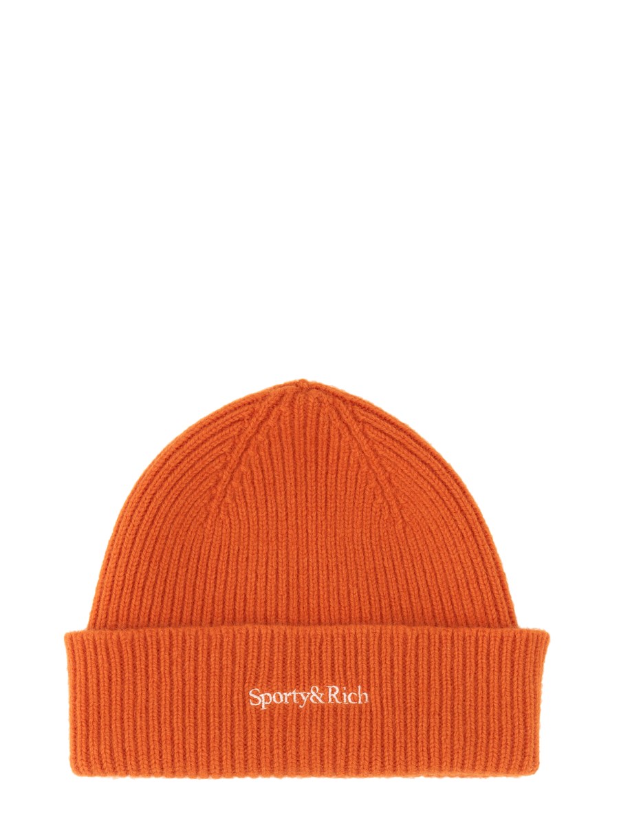 SPORTY&RICH CAPPELLO BEANIE IN LANA CON RICAMO LOGO