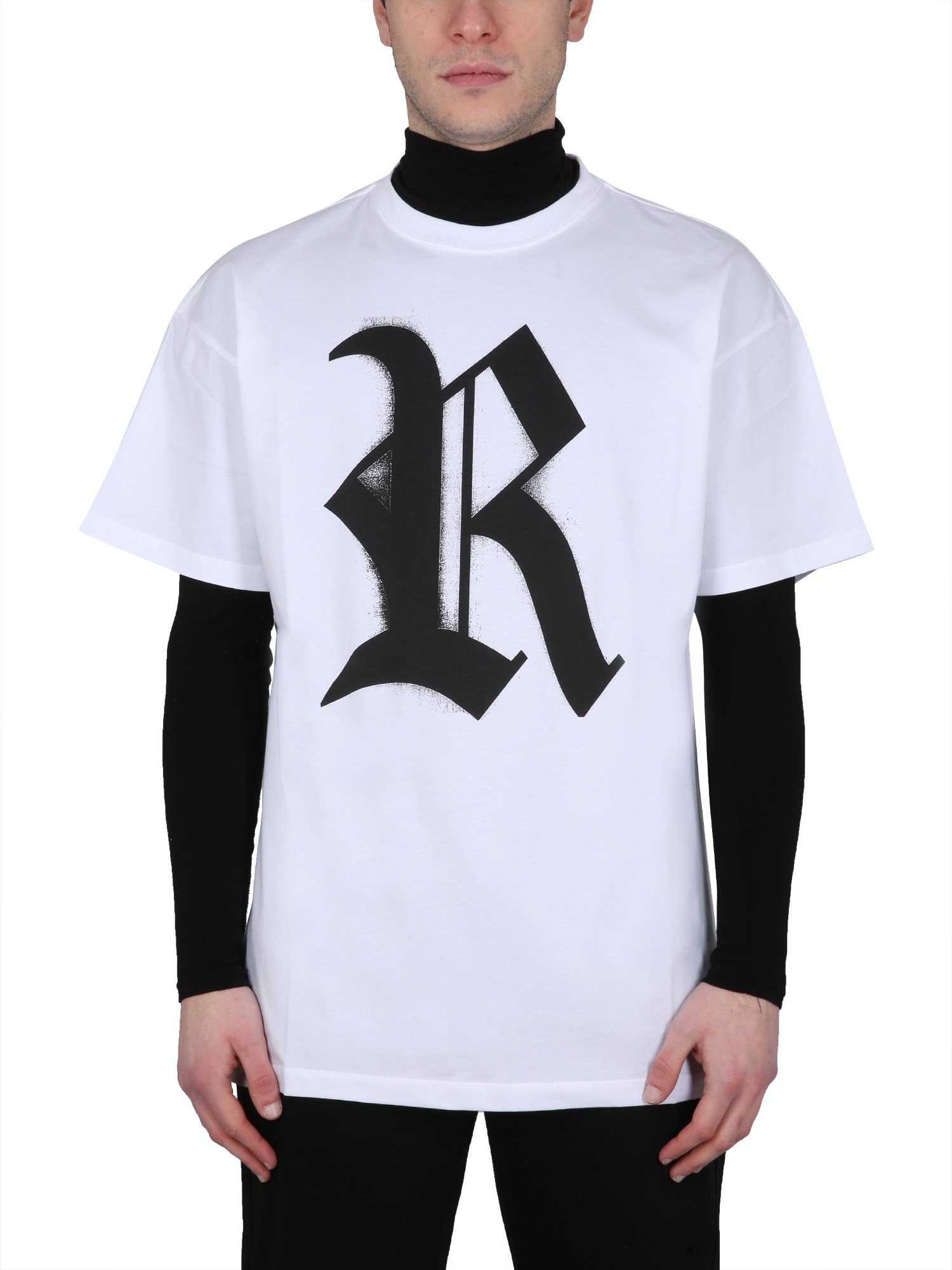 Shop Raf Simons Ovesize Fit T-shirt In White