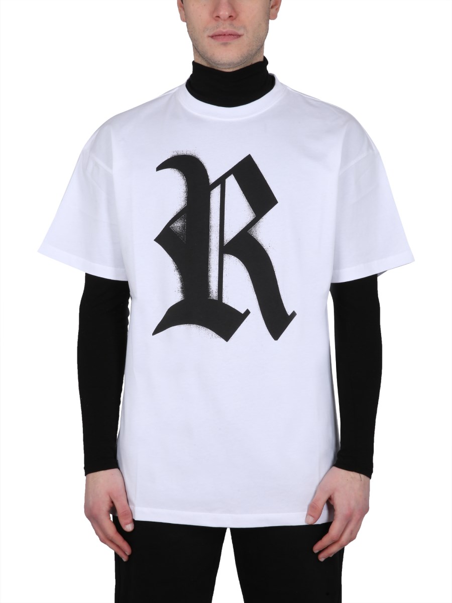 RAF SIMONS T-SHIRT OVESIZE FIT IN COTONE