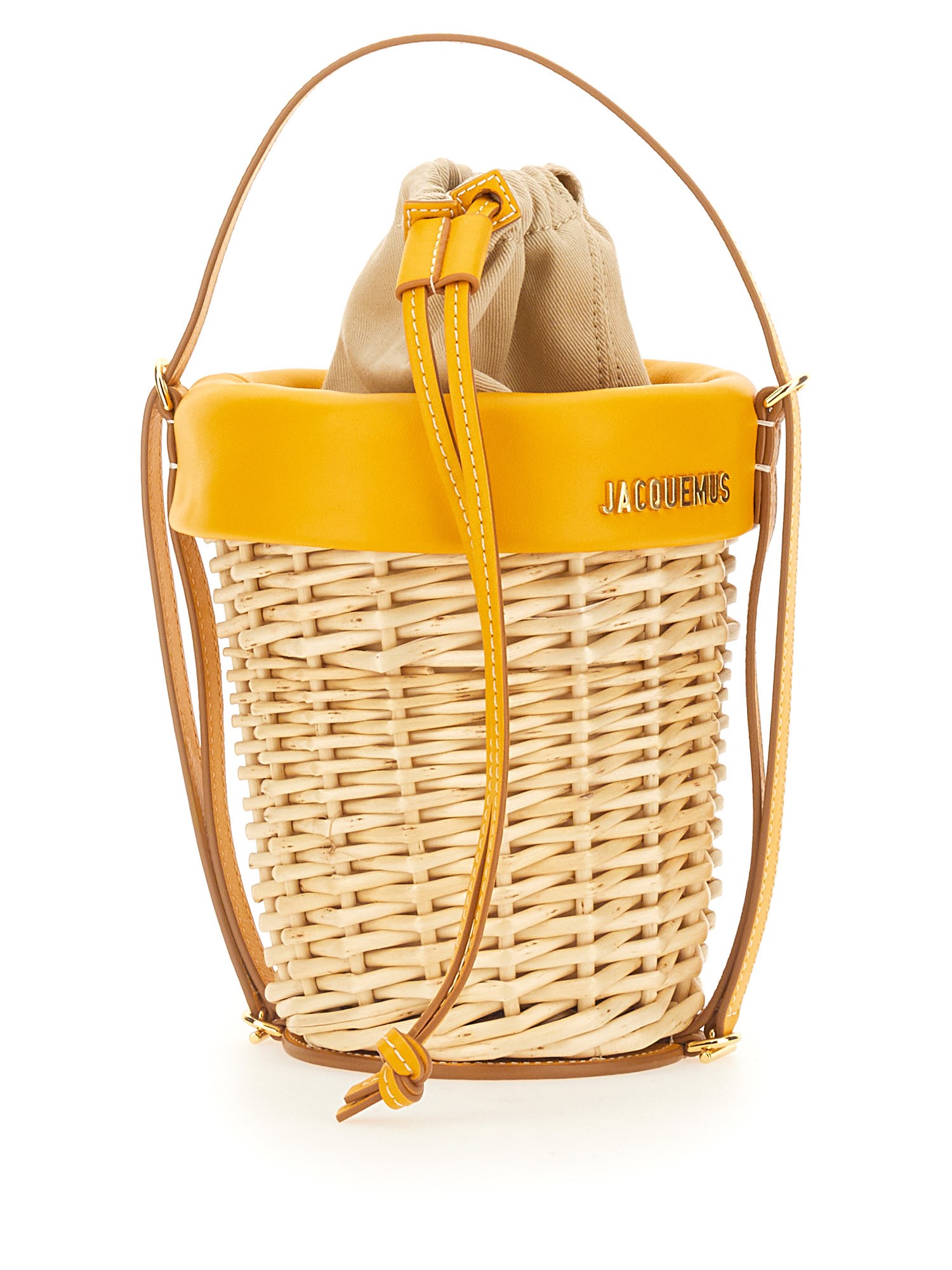 Shop Jacquemus Le Panier Seau Bag In Yellow