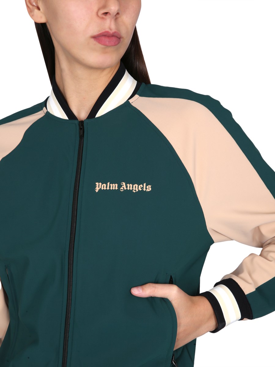 Palm angels varsity online jacket green