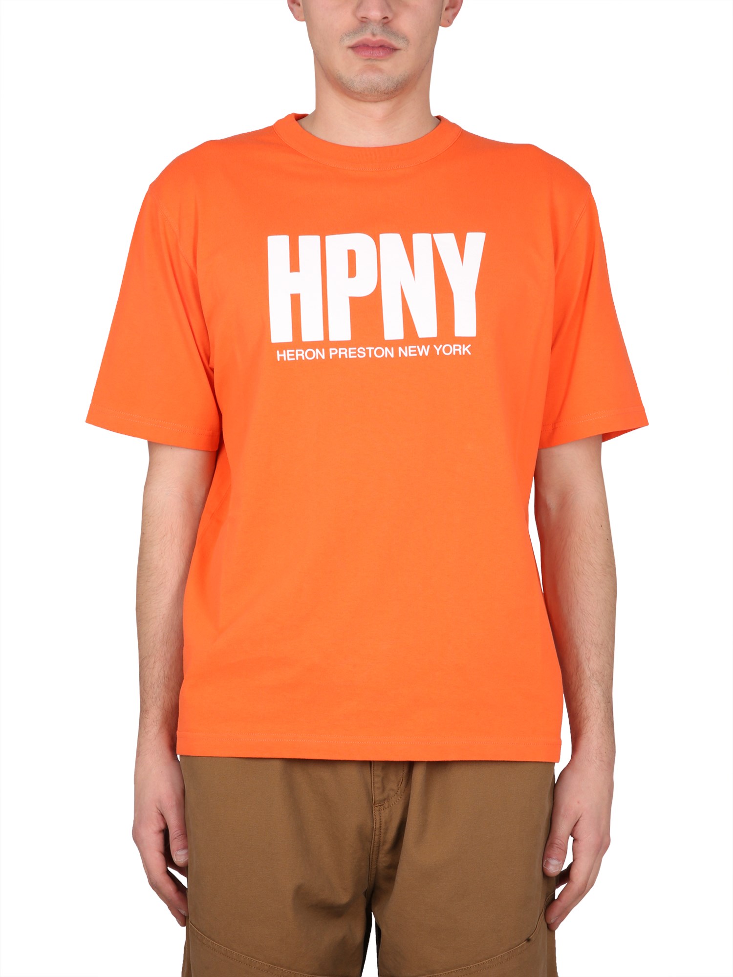 Shop Heron Preston Crewneck T-shirt In Orange