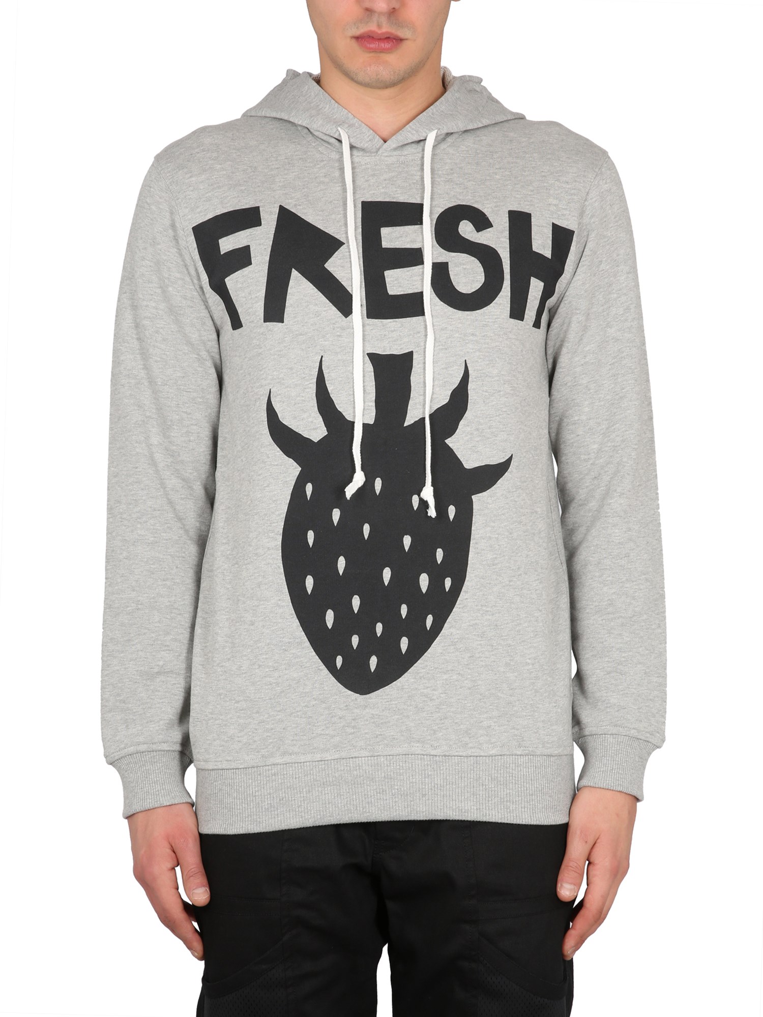 Comme Des Garçons Shirt Fresh Cotton Sweatshirt Hoodie In Grey