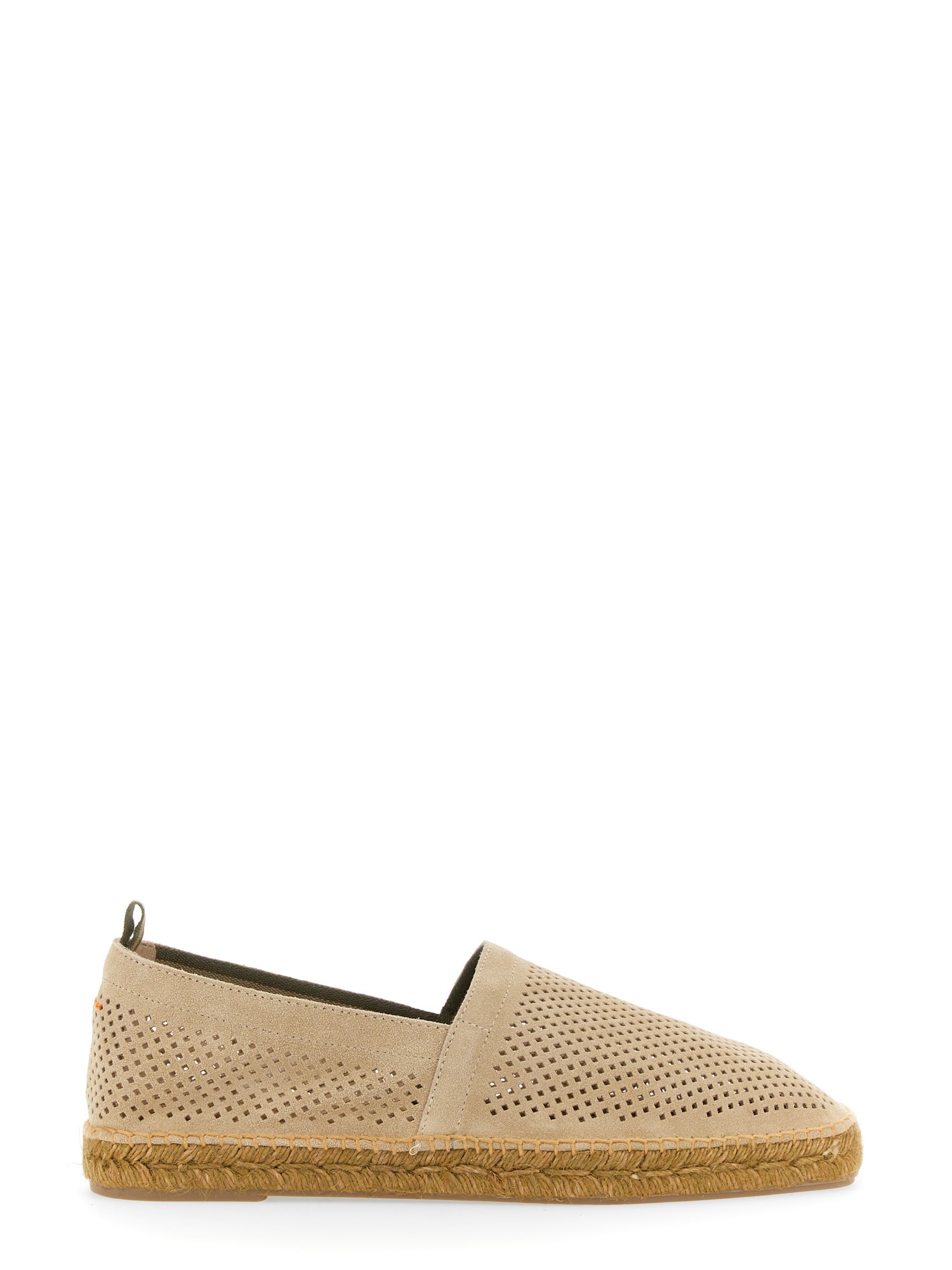 Castaã±er Pablo Round Toe Perforated Espadrille In Neutral
