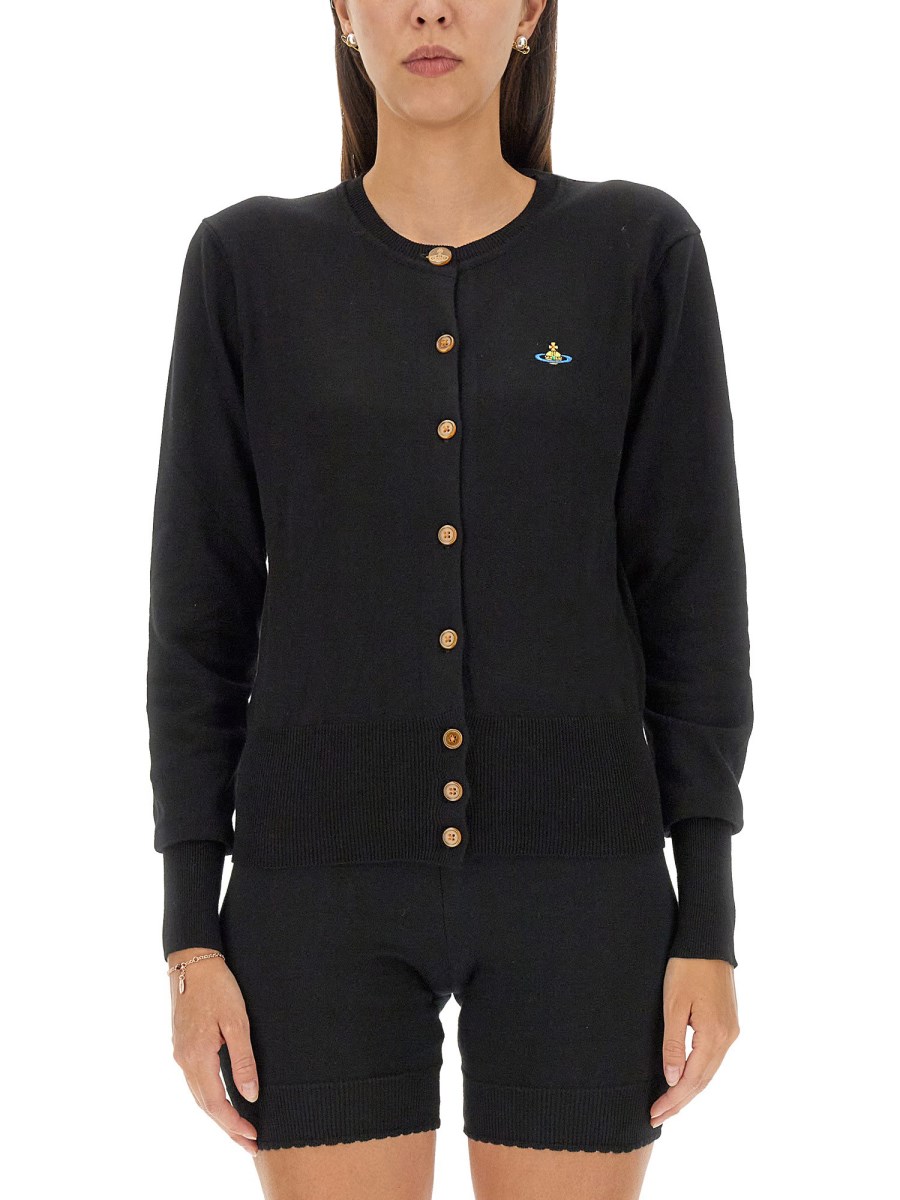VIVIENNE WESTWOOD - BEA COTTON KNIT CARDIGAN - Eleonora Bonucci