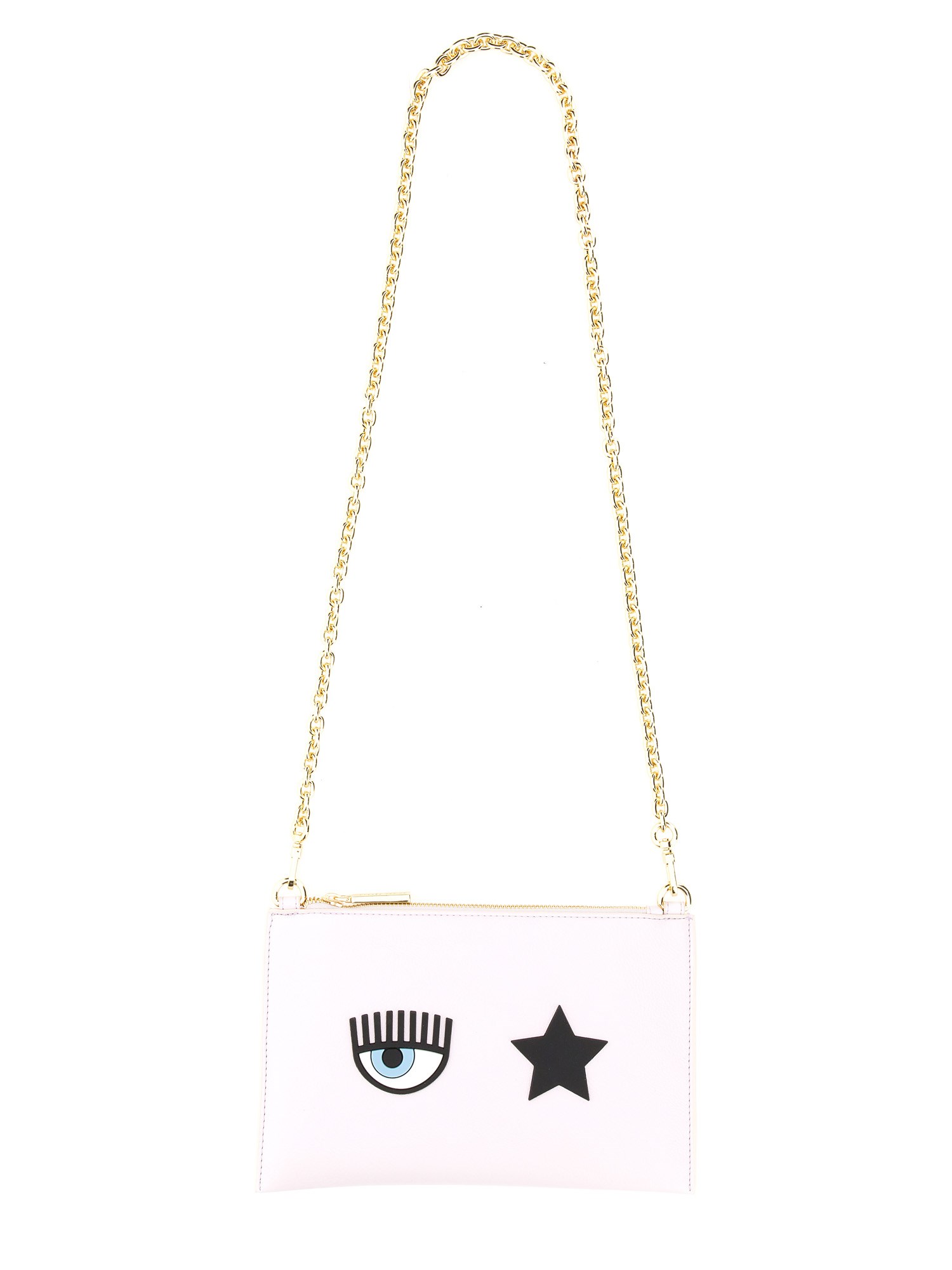 Shop Chiara Ferragni Eye Star Clutch Bag In Pink