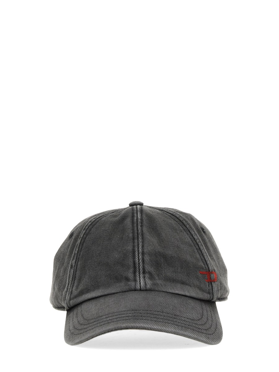 DIESEL - C-LIB-4 DENIM BASEBALL CAP WITH LOGO - Eleonora Bonucci