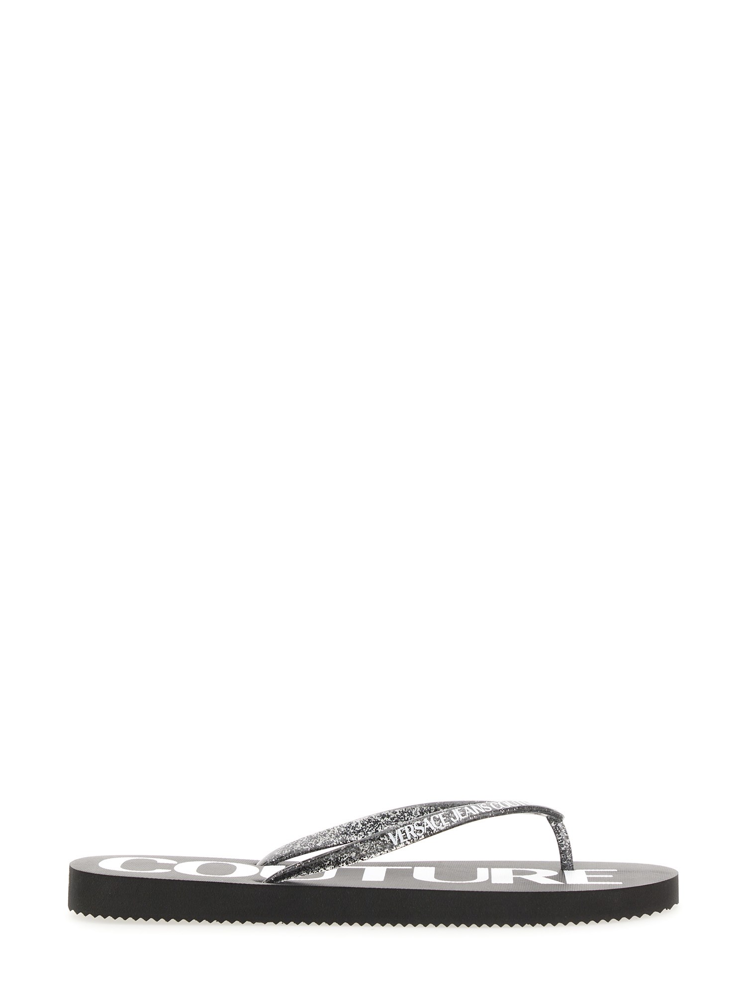 Versace Jeans Couture Thong Sandal In Black