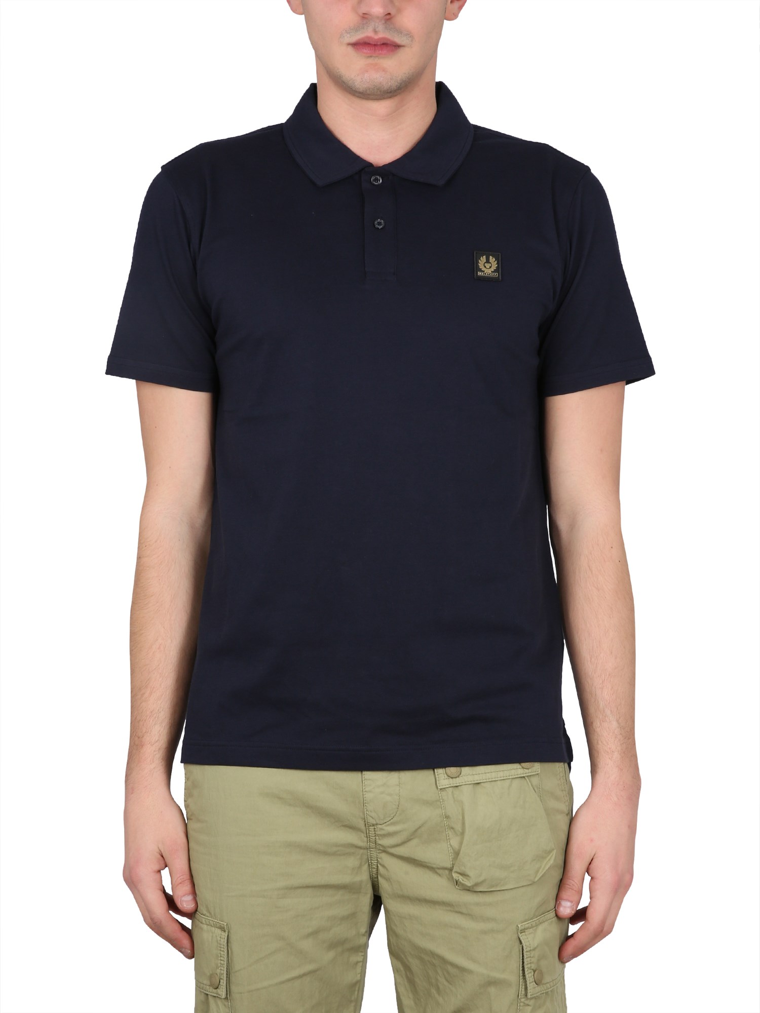 BELSTAFF POLO WITH LOGO PATCH