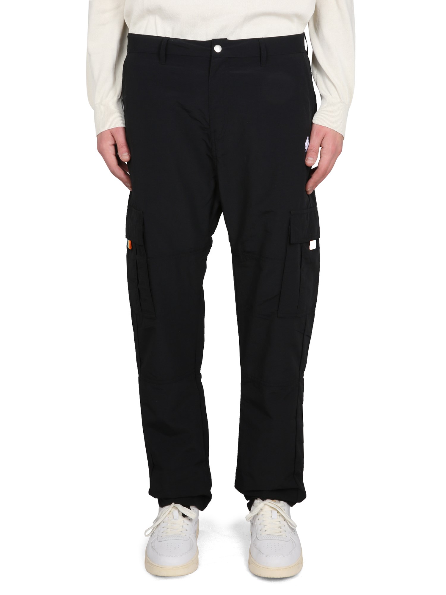 Marcelo Burlon County Of Milan Marcelo Burlon Nylon Cargo Pants In Black