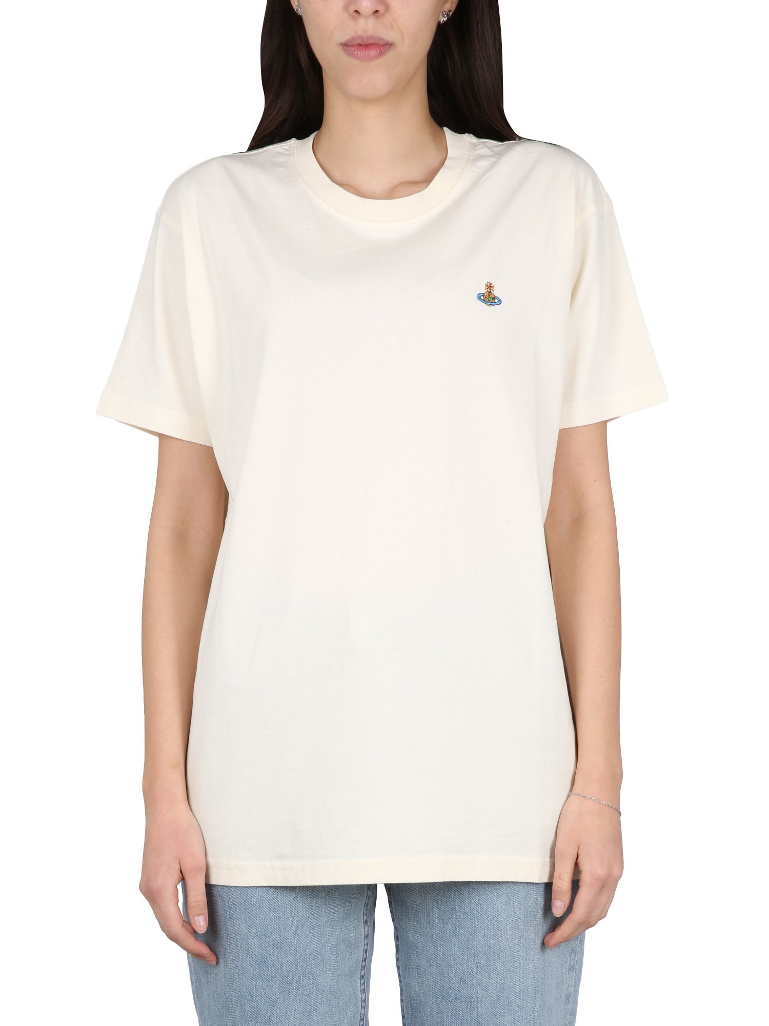 vivienne westwood t-shirt with orb embroidery
