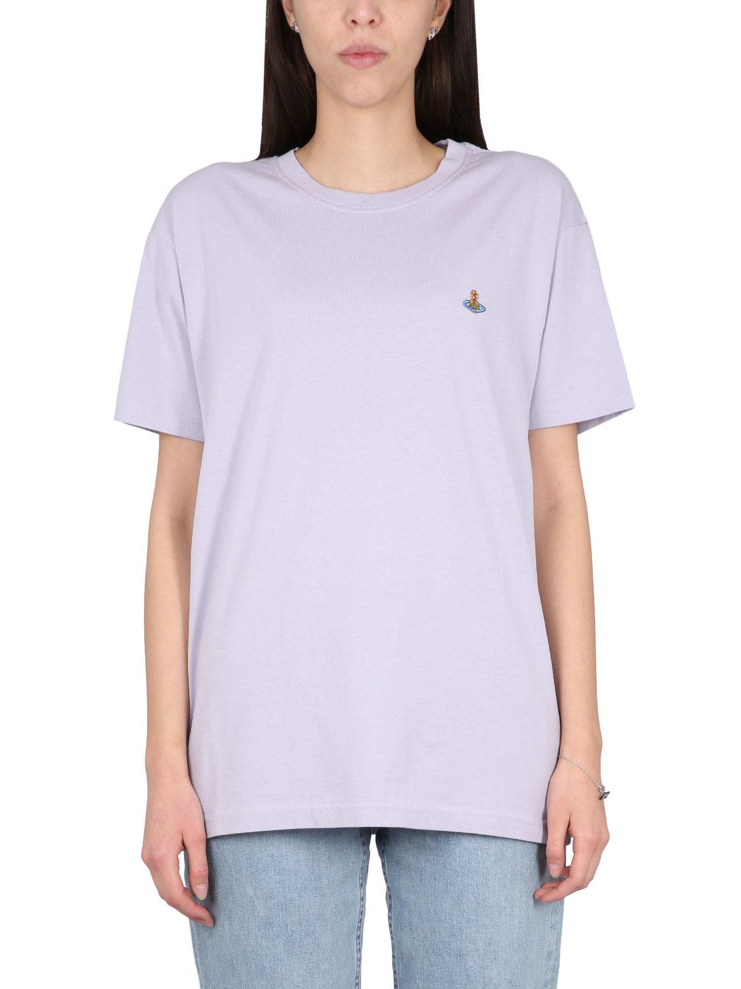 VIVIENNE WESTWOOD T-SHIRT WITH ORB EMBROIDERY 