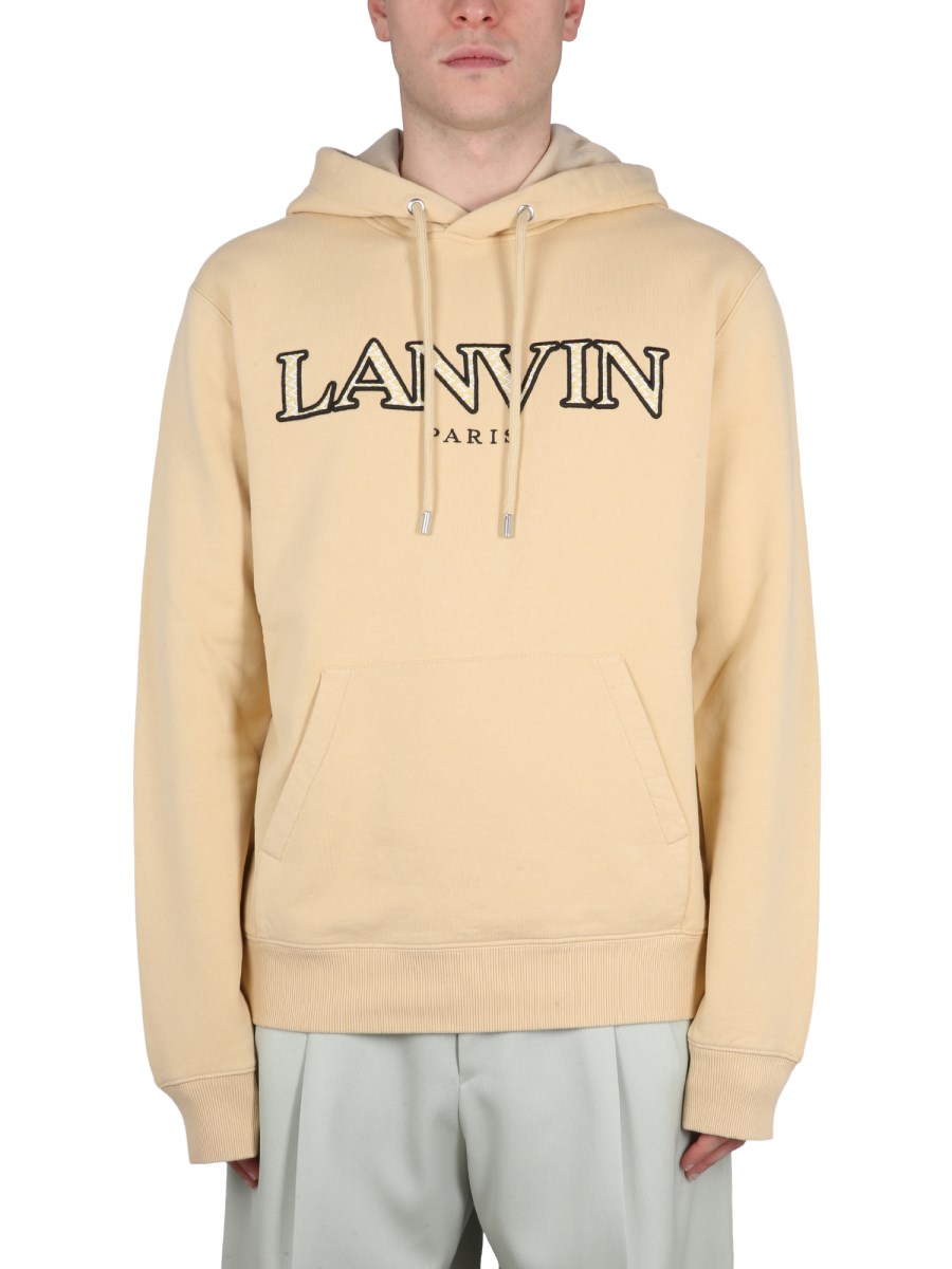 LANVIN FELPA IN COTONE CON LOGO