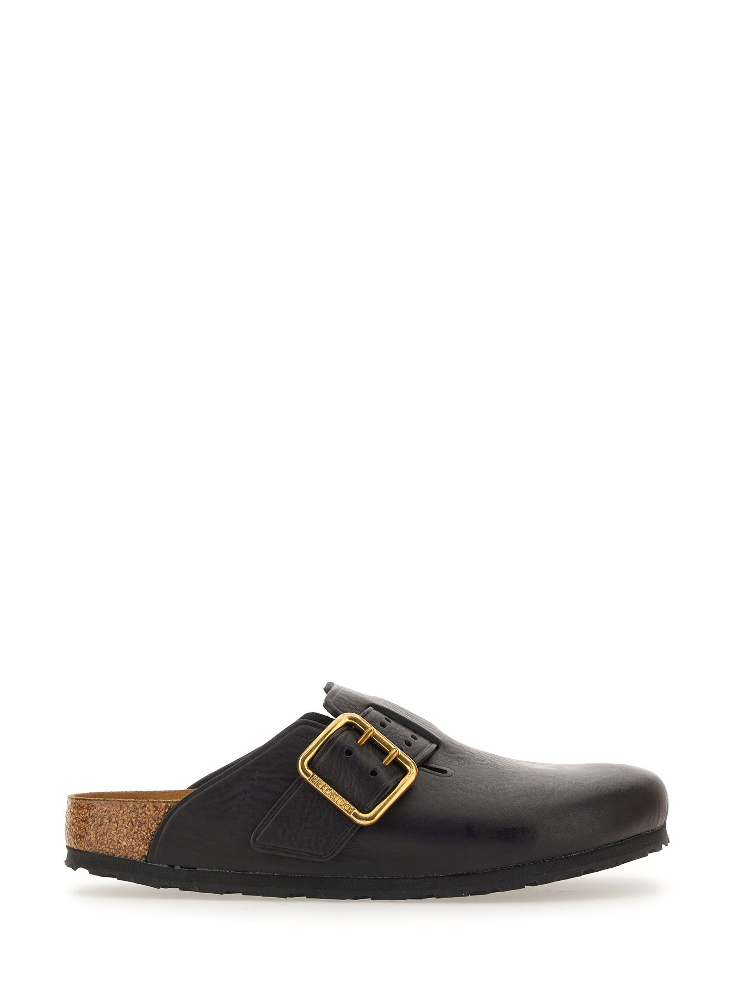 Shop Birkenstock Sabot Boston Bold Gap In Black