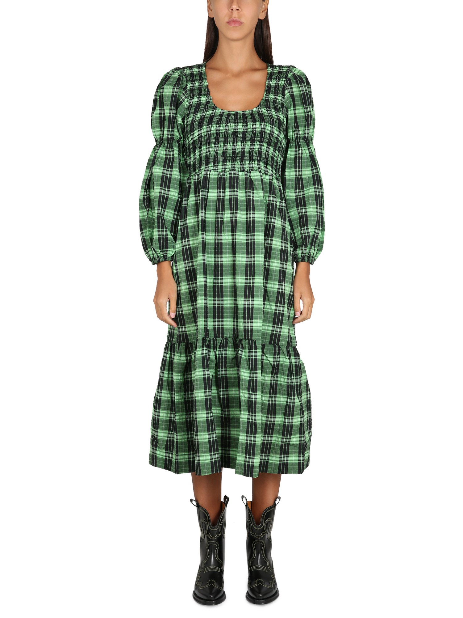 Ganni Women Maxi Dress In Multicolour