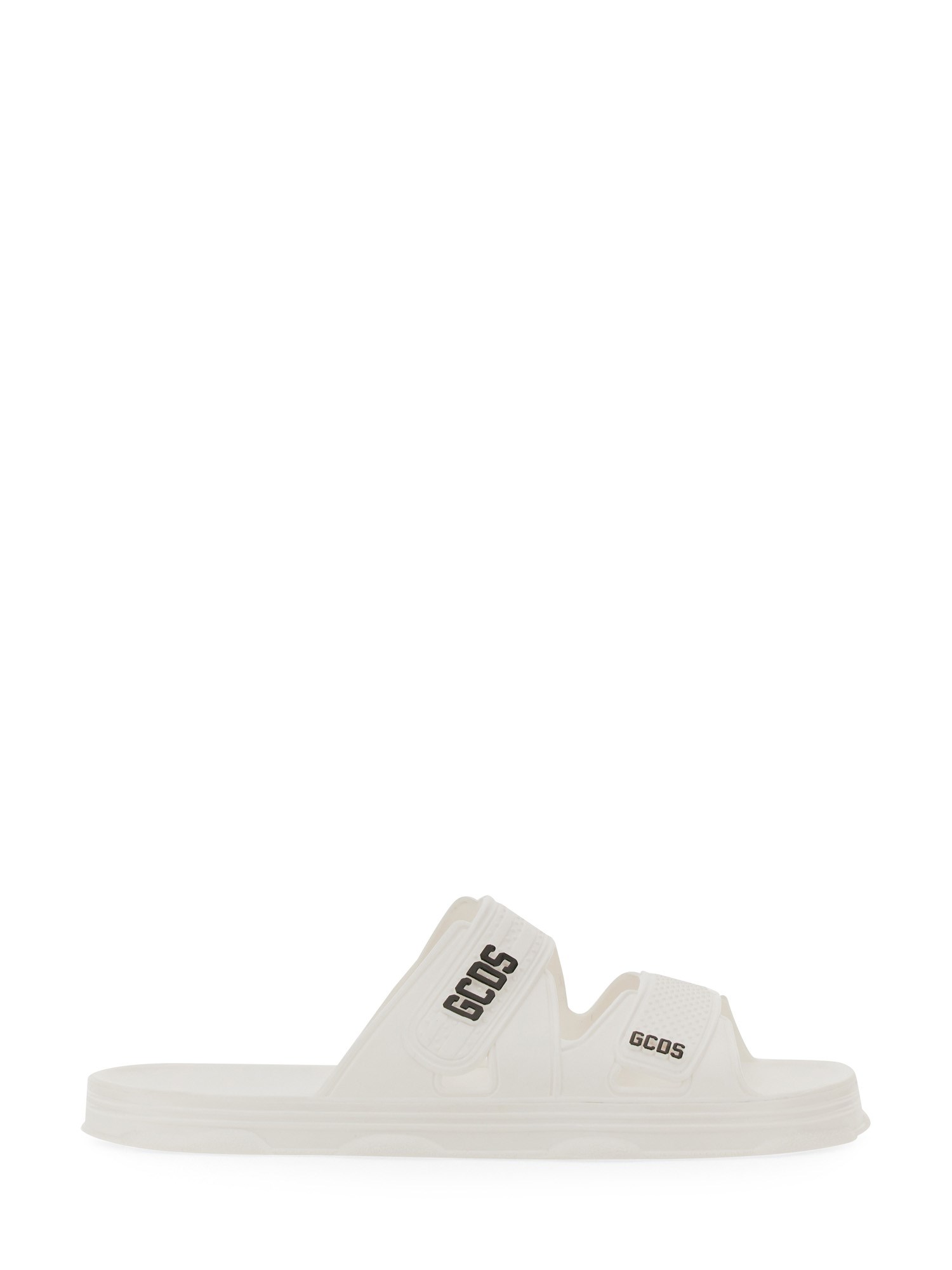 Shop Gcds Sandal With Logo In White