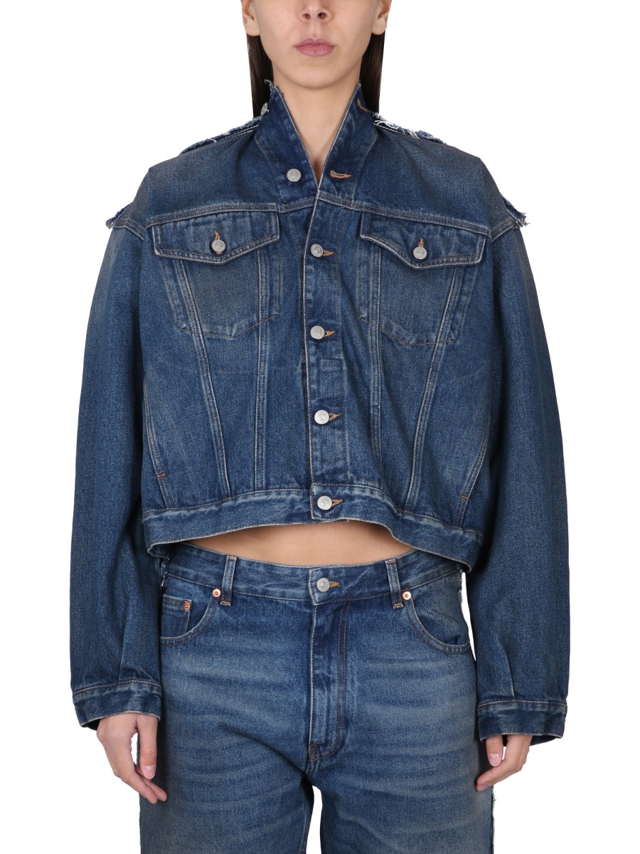 MM6 MAISON MARGIELA - COLLARLESS DENIM JACKET - Eleonora Bonucci