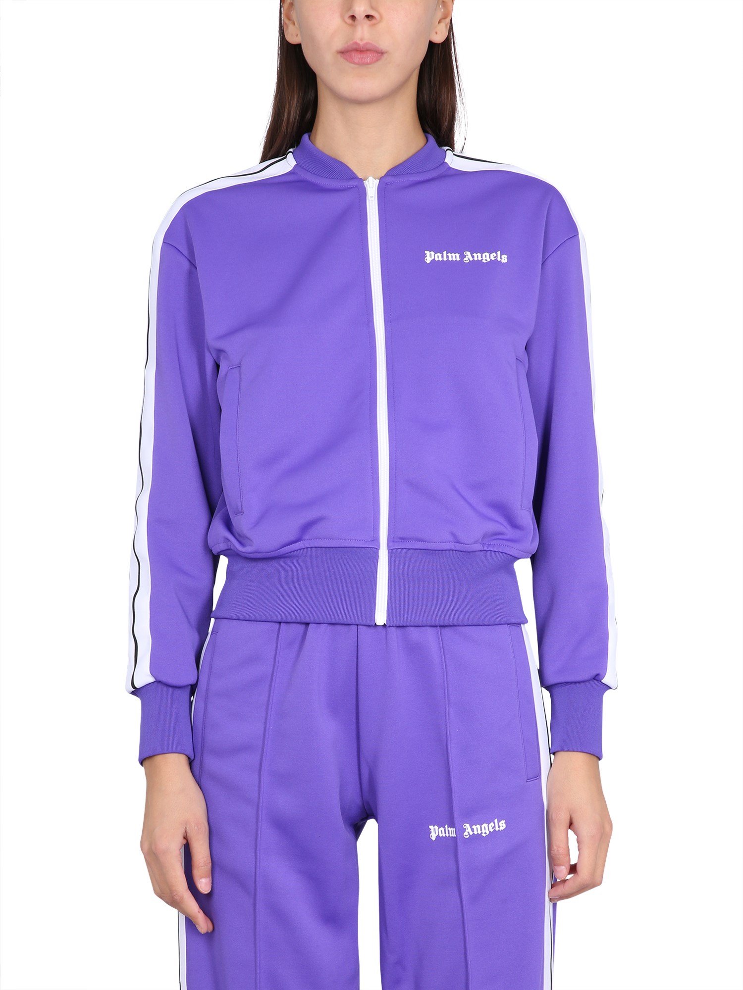 Palm Angels Logo-print Track Jacket In Purple