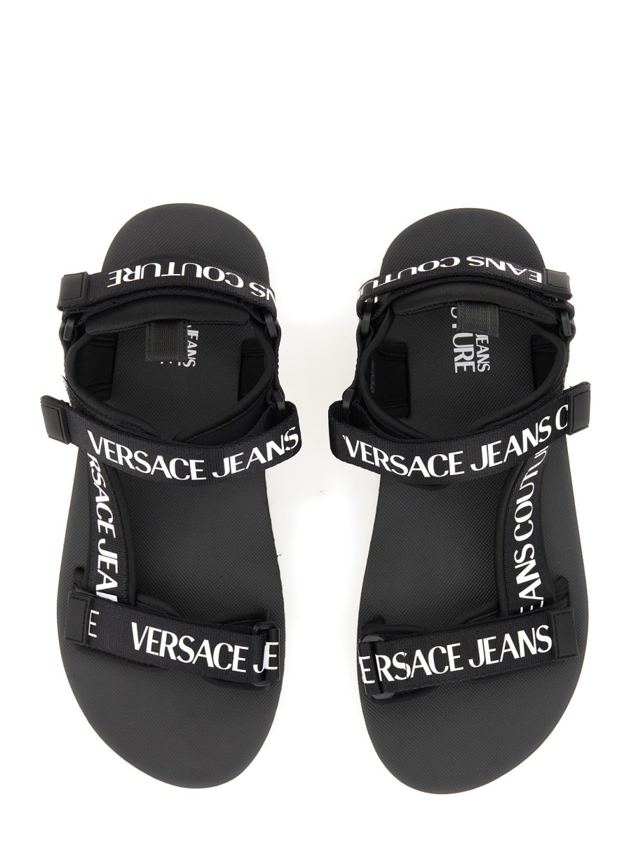 VERSACE JEANS COUTURE - SANDAL WITH LOGO - Eleonora Bonucci