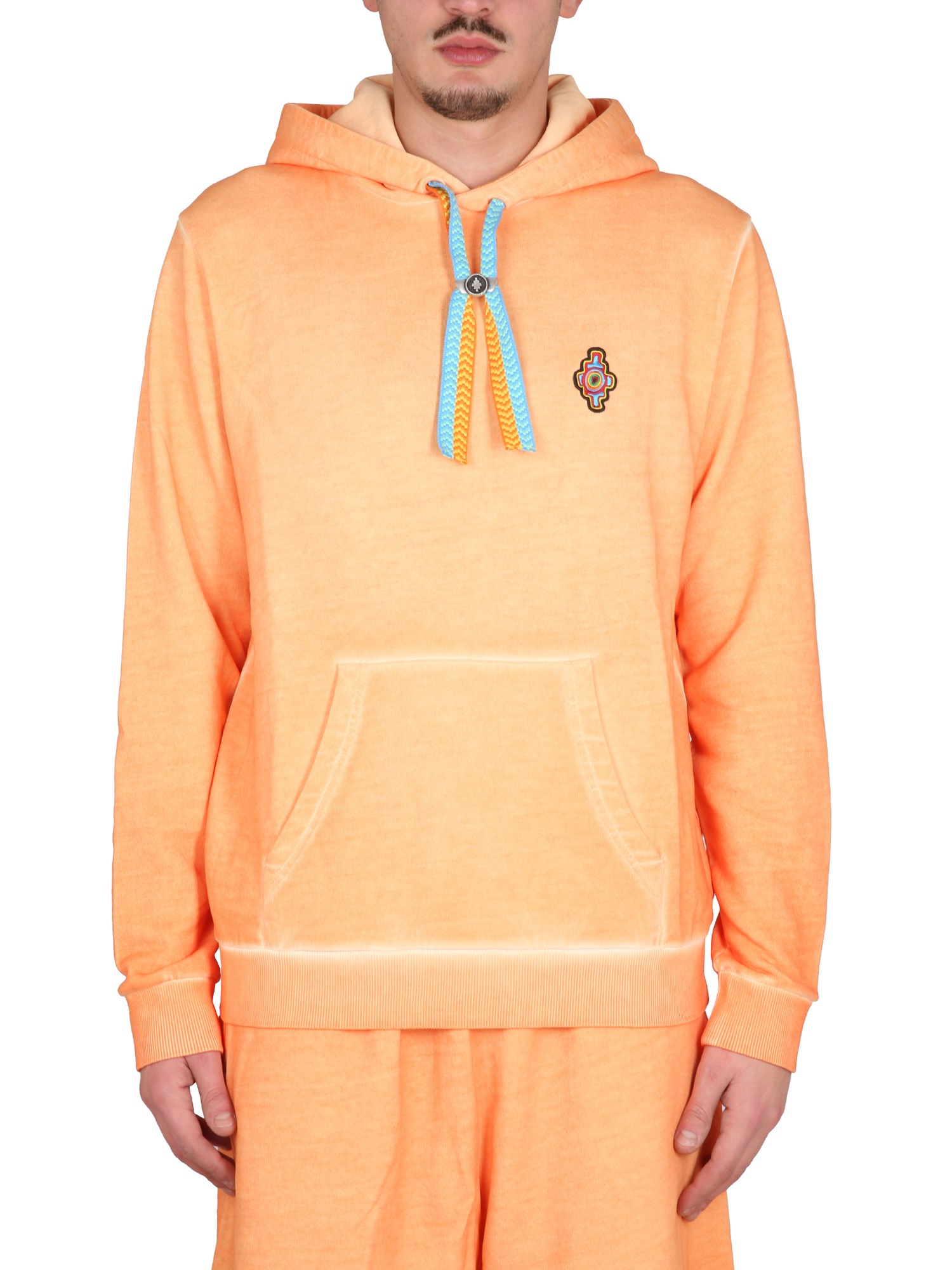 Marcelo Burlon County Of Milan Marcelo Burlon Sunset Cross Regular Sweatshirt In Orange