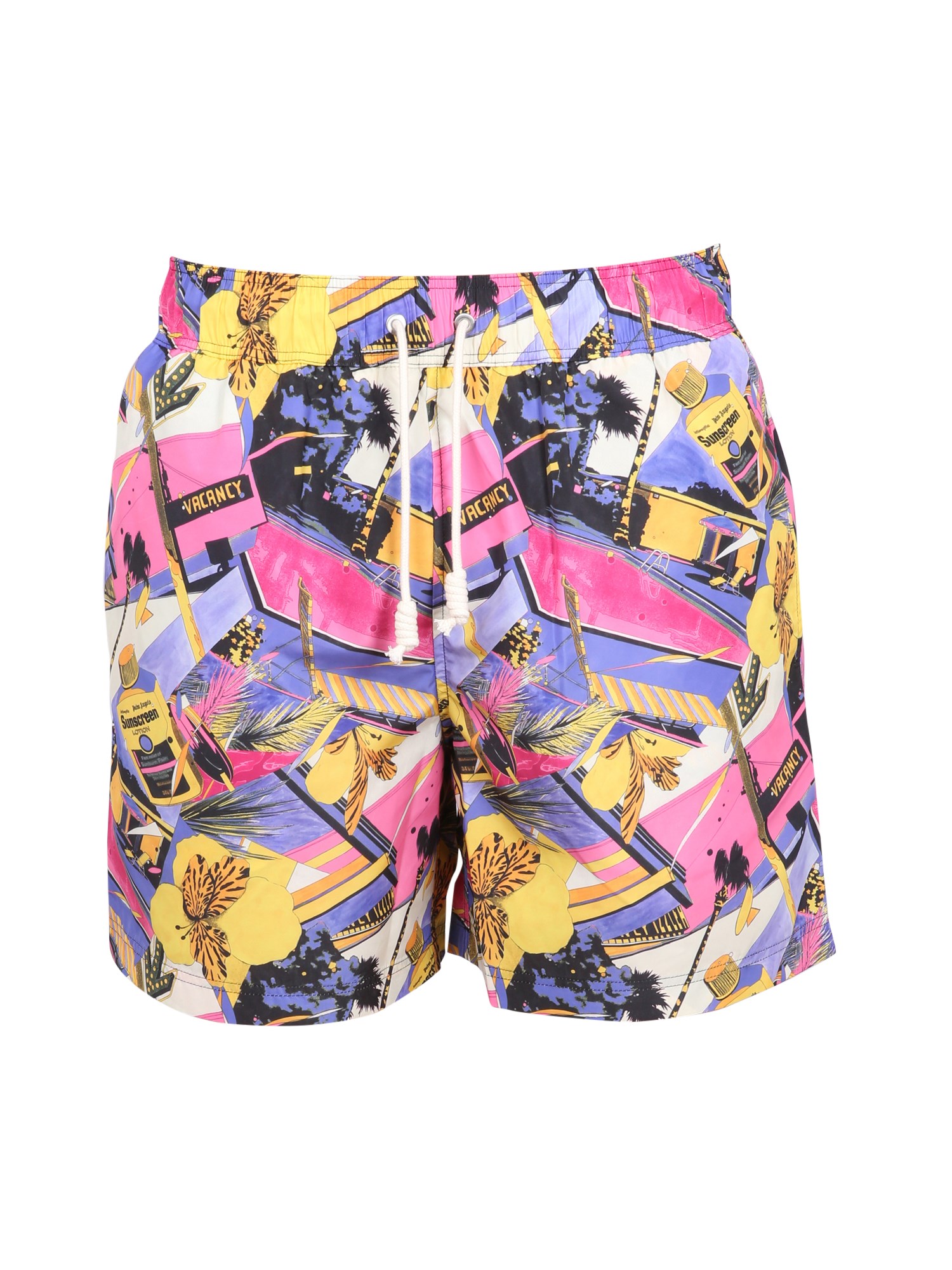 Shop Palm Angels Miami Mix Boxer Swimsuit In Multicolour