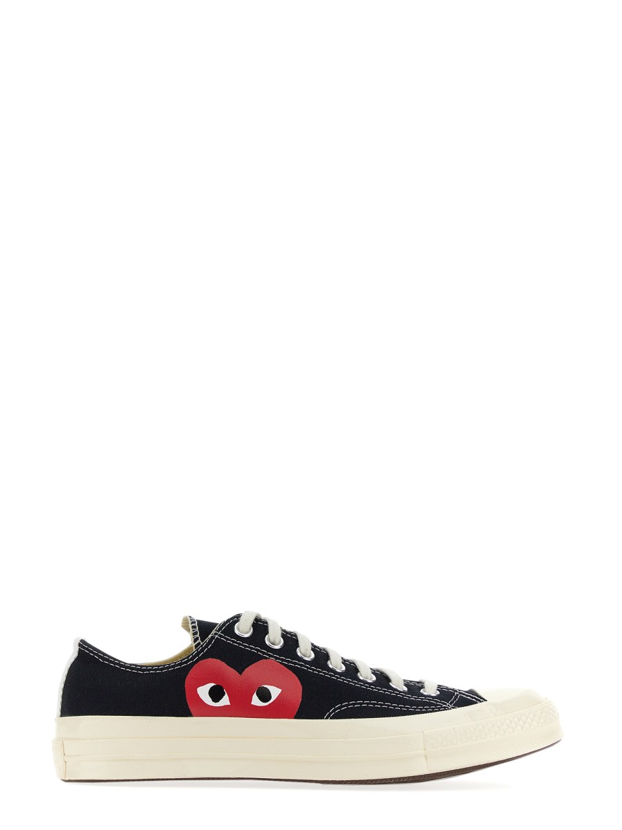 COMME DES GARCONS PLAY CONVERSE LOW CHUCK 70 CANVAS SNEAKER WITH