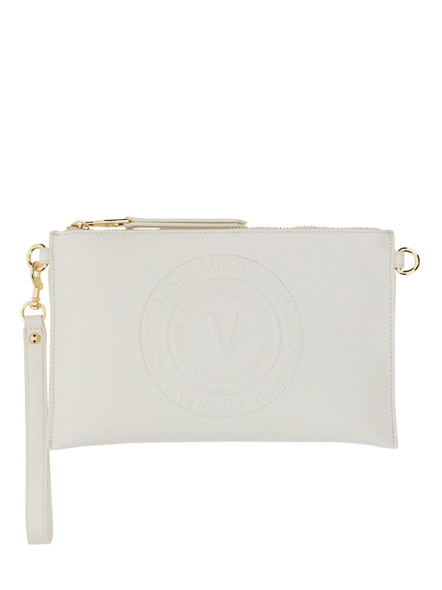 VERSACE JEANS COUTURE - FAUX LEATHER CLUTCH WITH LOGO - Eleonora