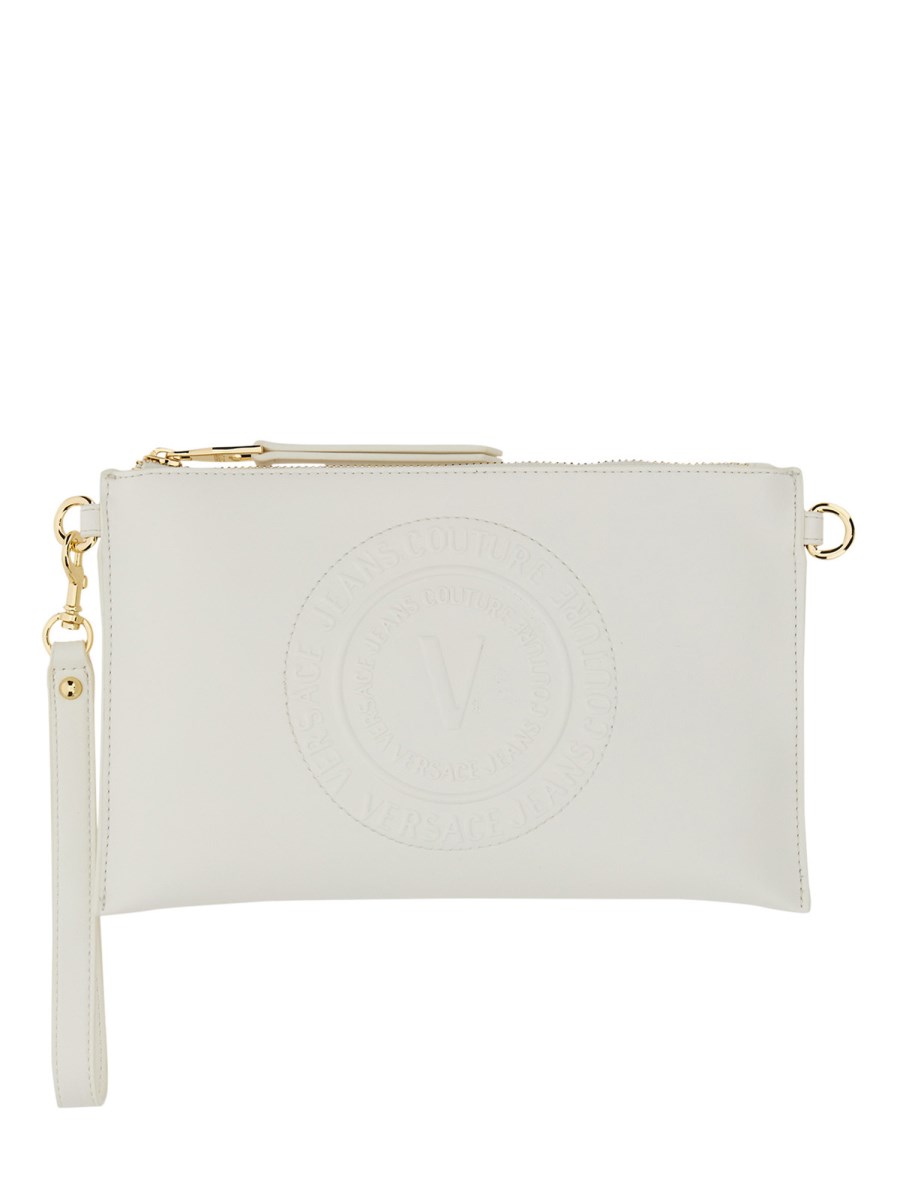 VERSACE JEANS COUTURE - FAUX LEATHER CLUTCH WITH LOGO - Eleonora Bonucci