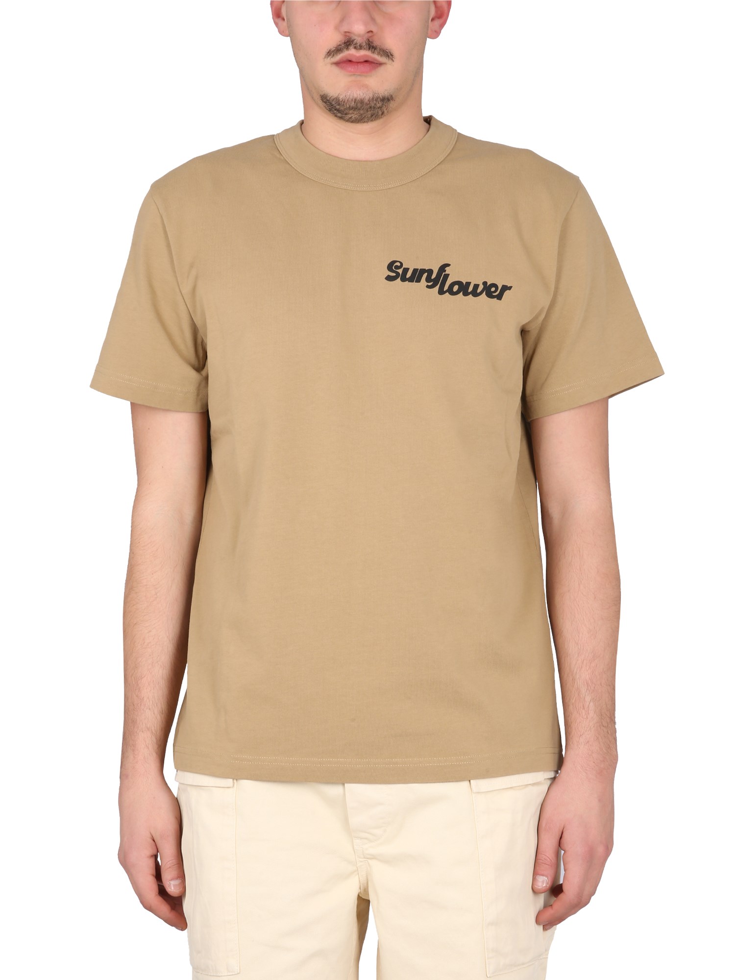 Sunflower T-shirt With Logo In Brown