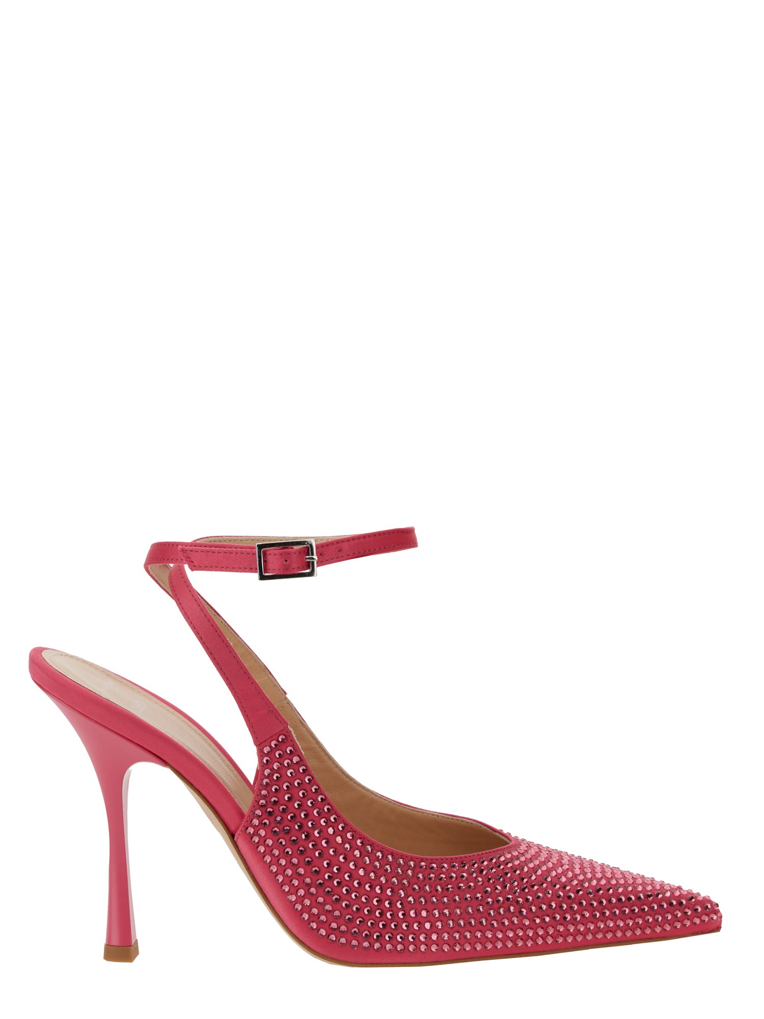 Shop Leonie Hanne X Liu Jo Satin Slingback In Fuchsia