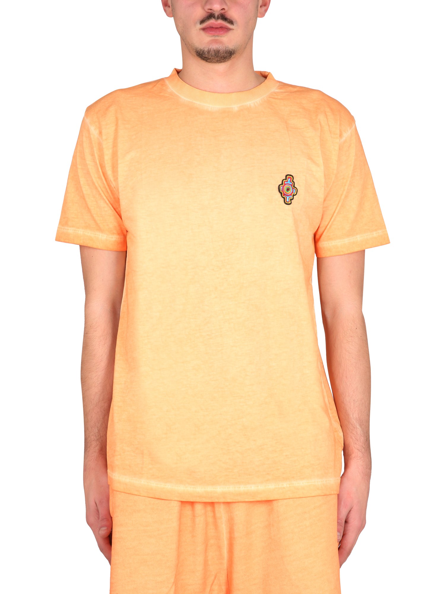 Marcelo Burlon County Of Milan Marcelo Burlon Sunset Cross T Shirt In Orange
