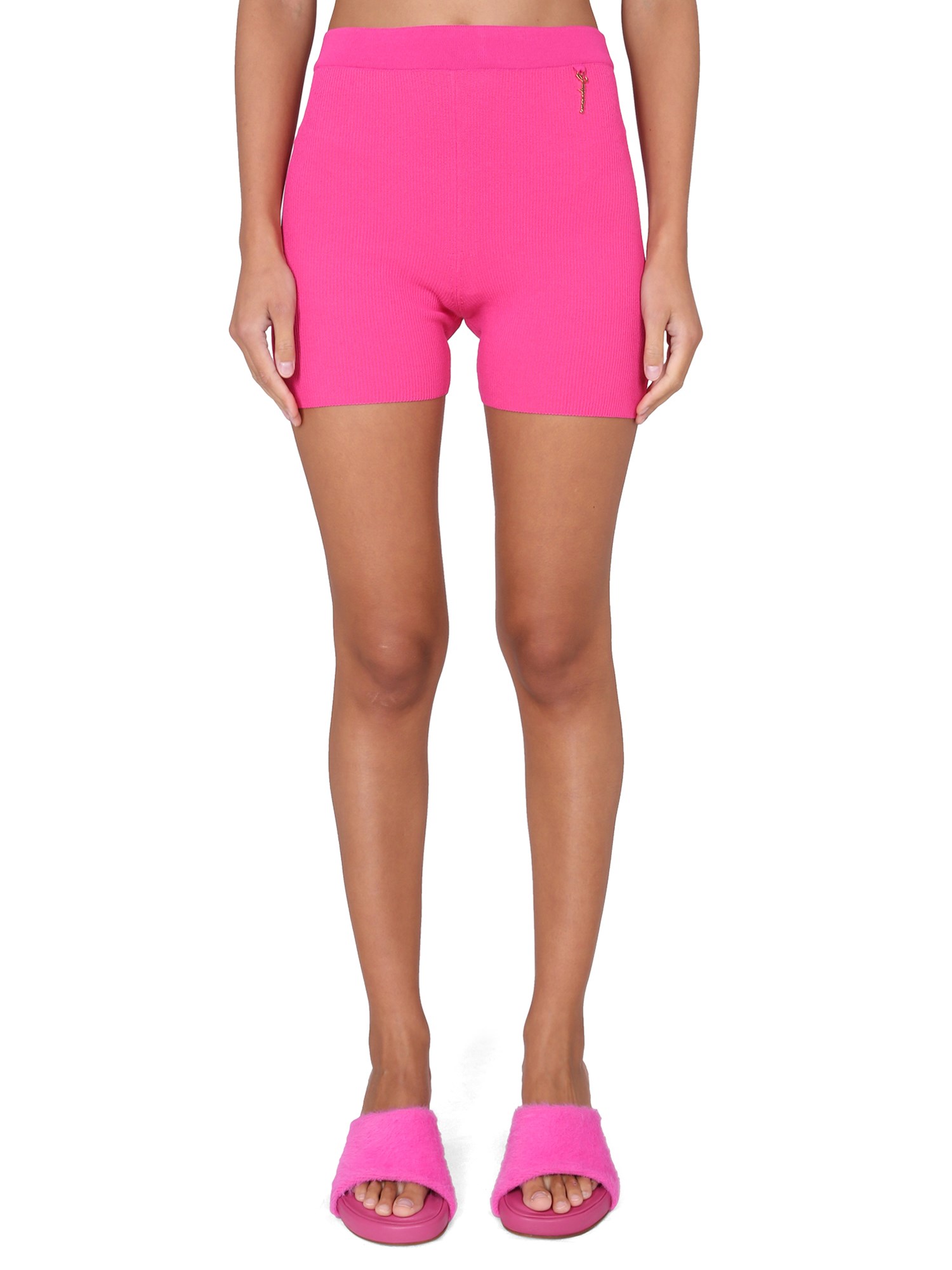 Jacquemus Le Short Pralu Leggings Fuchsia In Pink