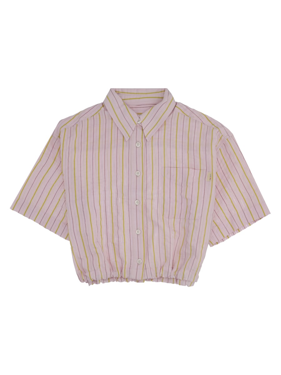 CAMICIA CROPPED RIGHE