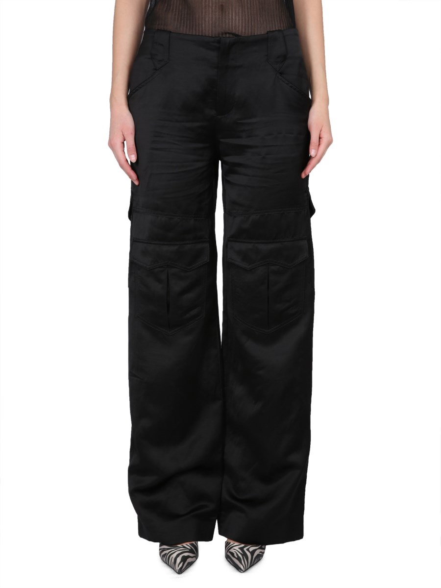 TOM FORD PANTALONE CARGO IN LINO LUSTRO