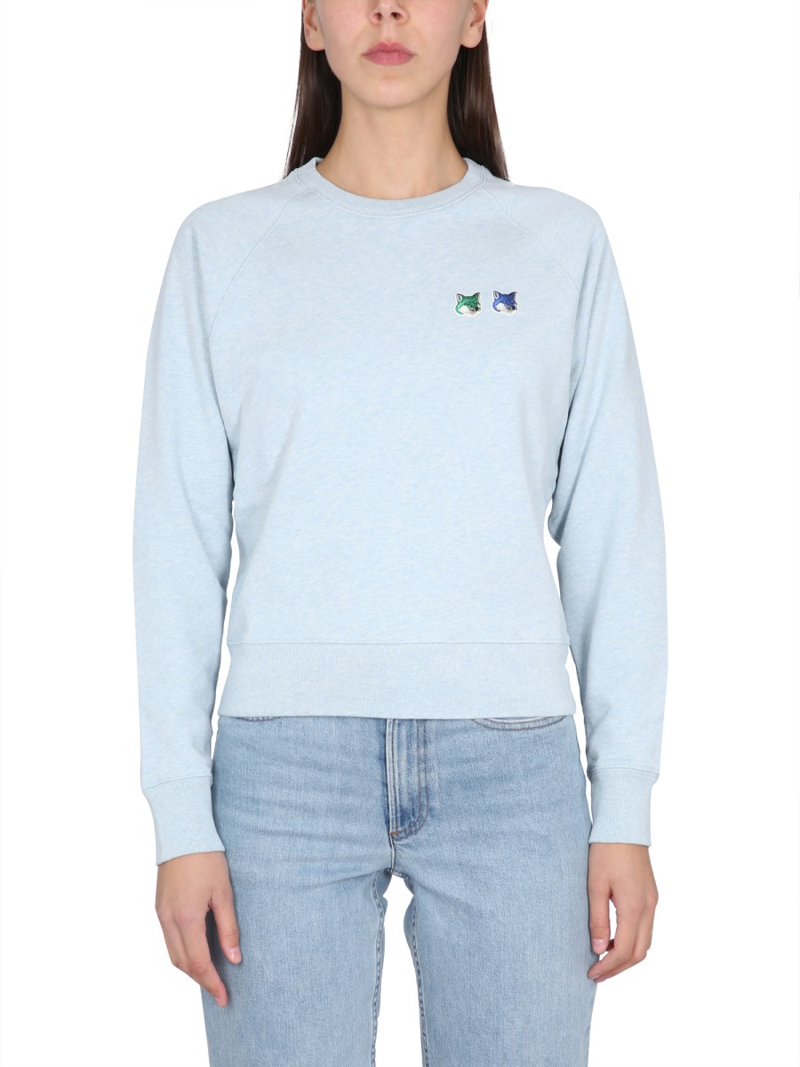 MAISON KITSUN COTTON DOUBLE FOX HEAD SWEATSHIRT Eleonora Bonucci